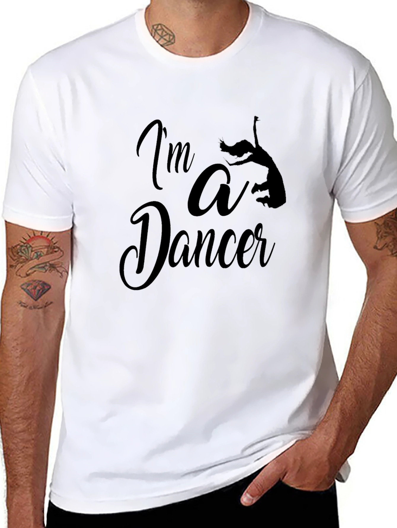 Im a Dancer Graphic Tee - Black Cotton T-Shirt