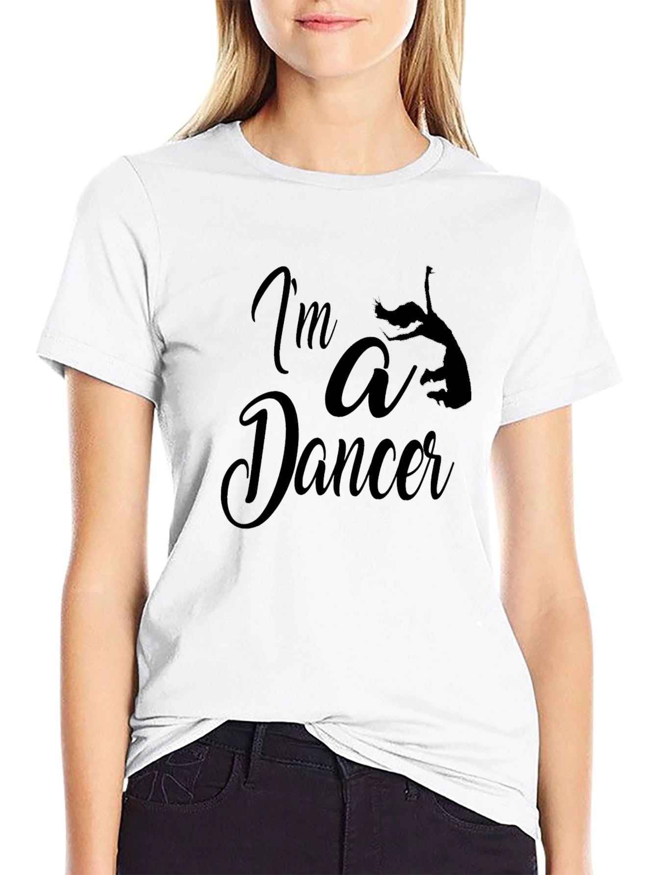Im a Dancer Graphic Tee - Black Cotton T-Shirt
