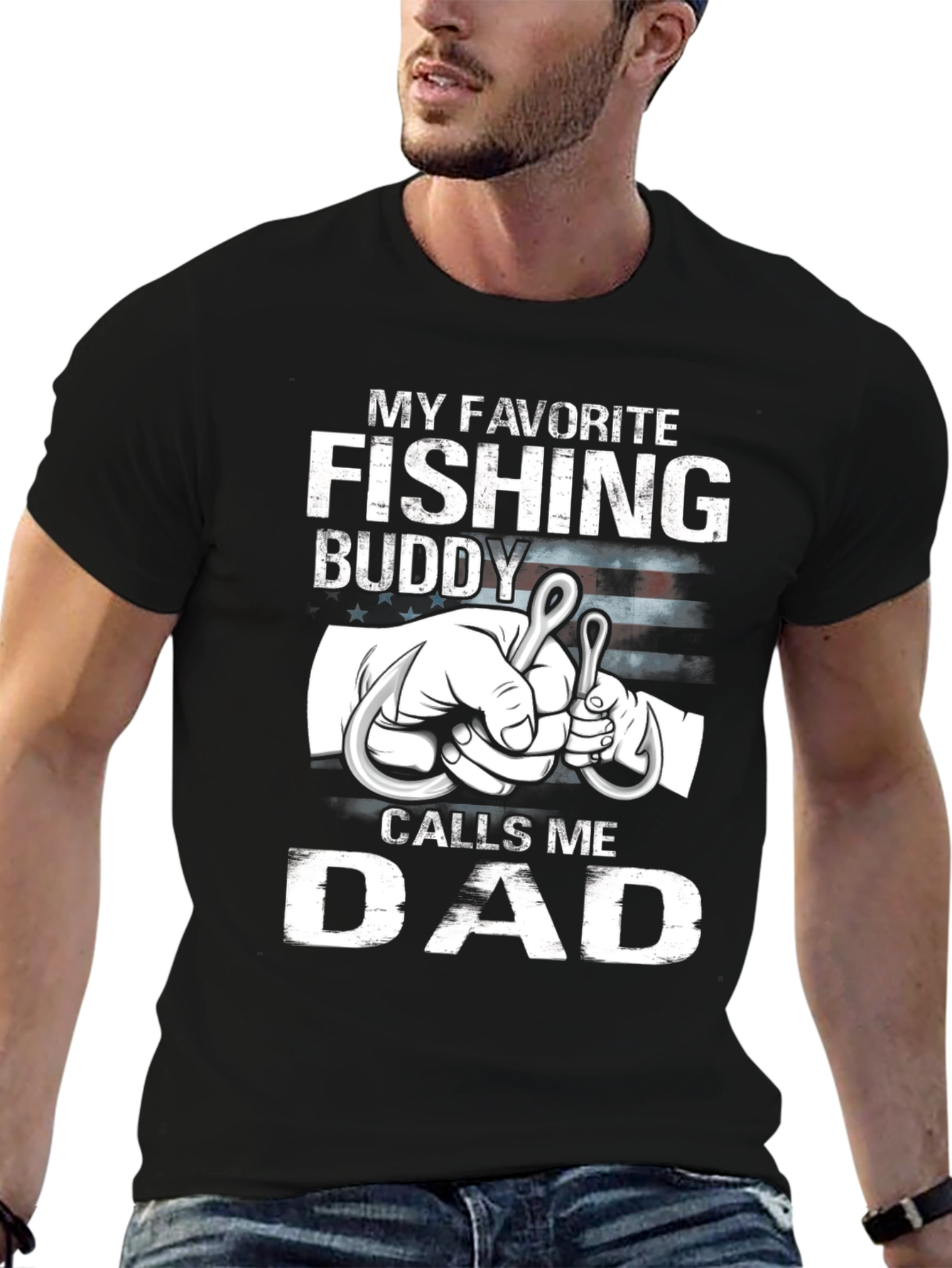 Fishing Buddy Dad T-Shirt - Fathers Day Gift