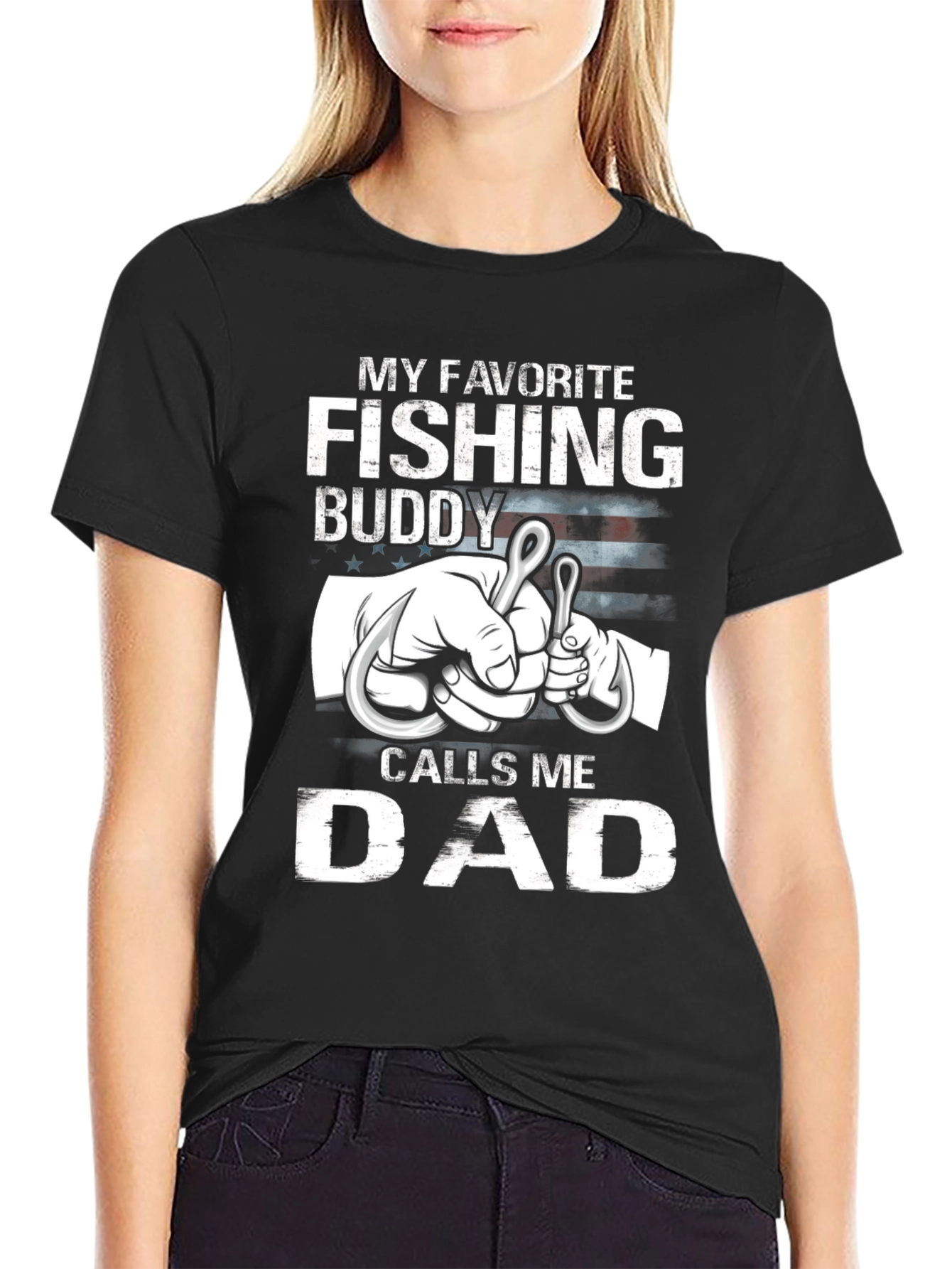 Fishing Buddy Dad T-Shirt - Fathers Day Gift