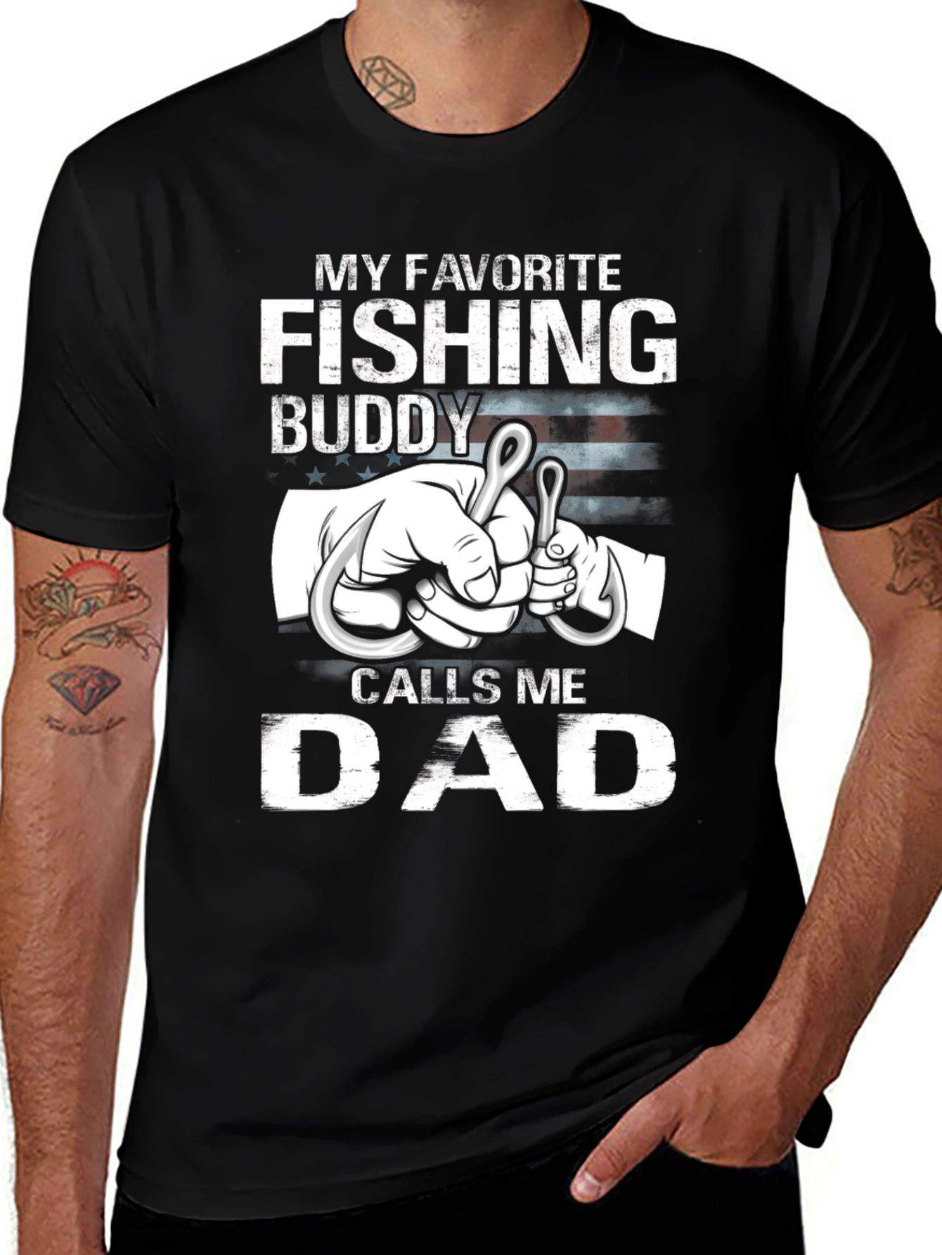 Fishing Buddy Dad T-Shirt - Fathers Day Gift