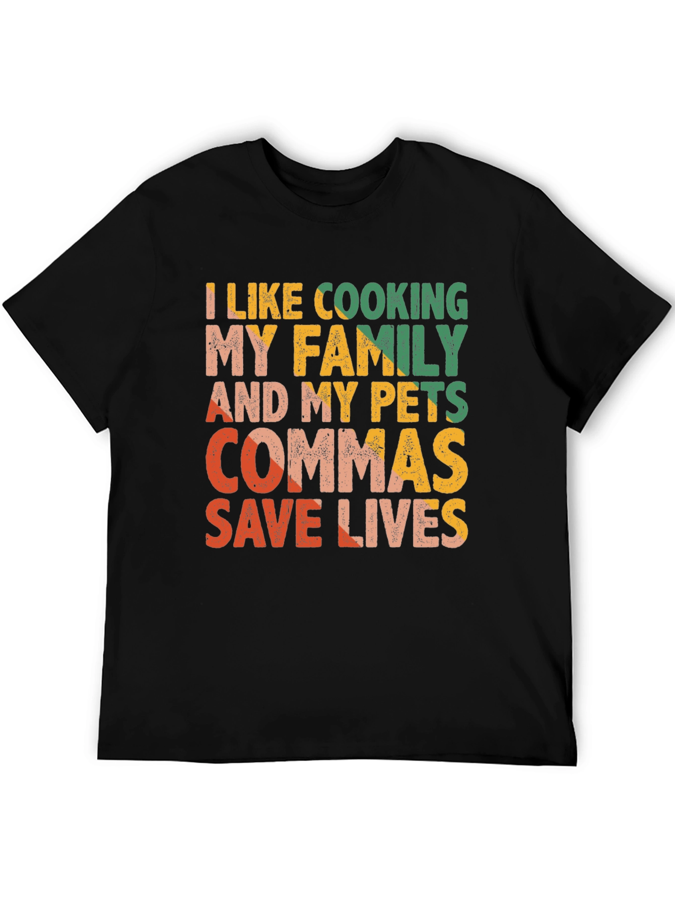 Funny Cooking T-Shirt: Commas Save Lives!