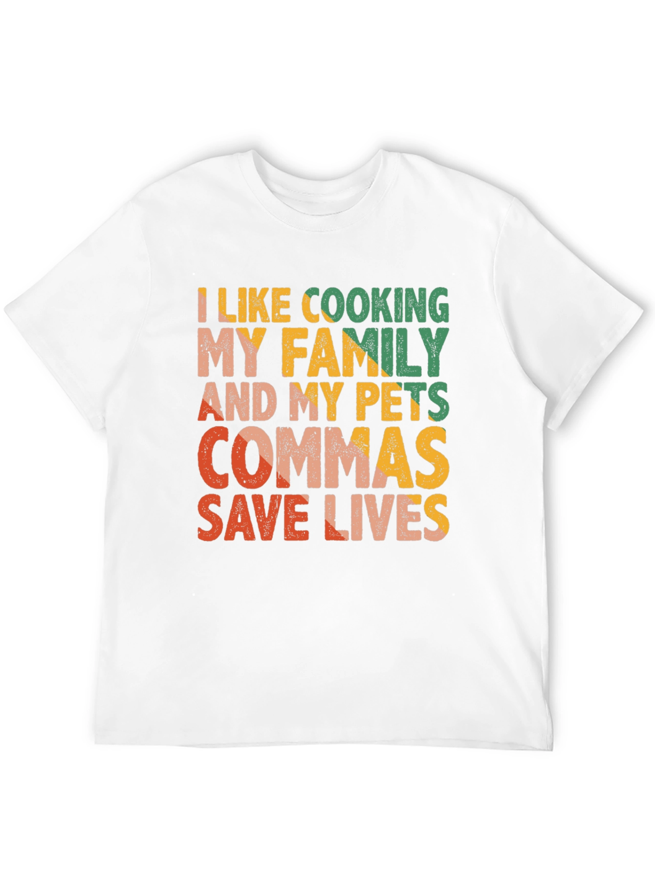 Funny Cooking T-Shirt: Commas Save Lives!