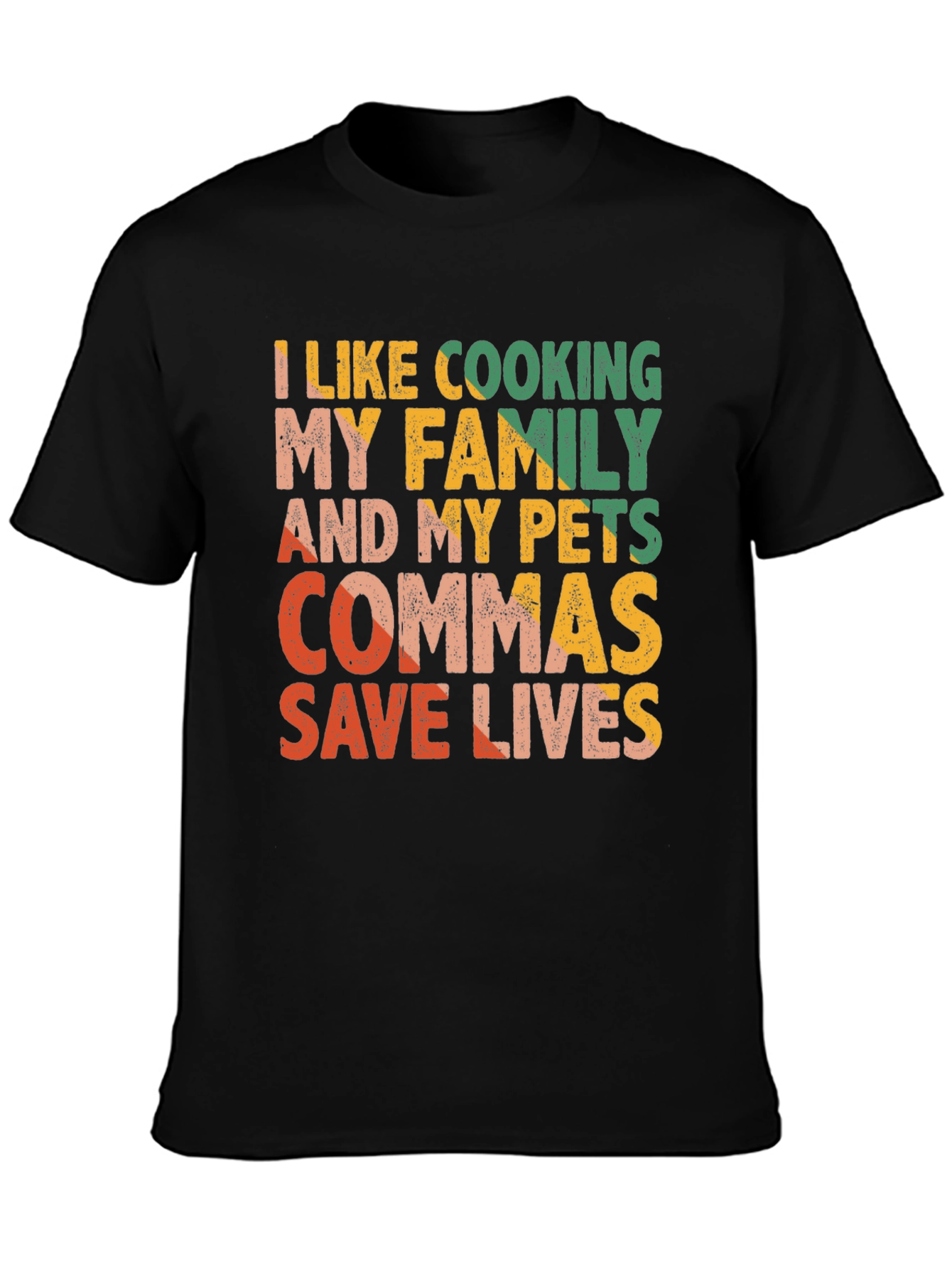 Funny Cooking T-Shirt: Commas Save Lives!