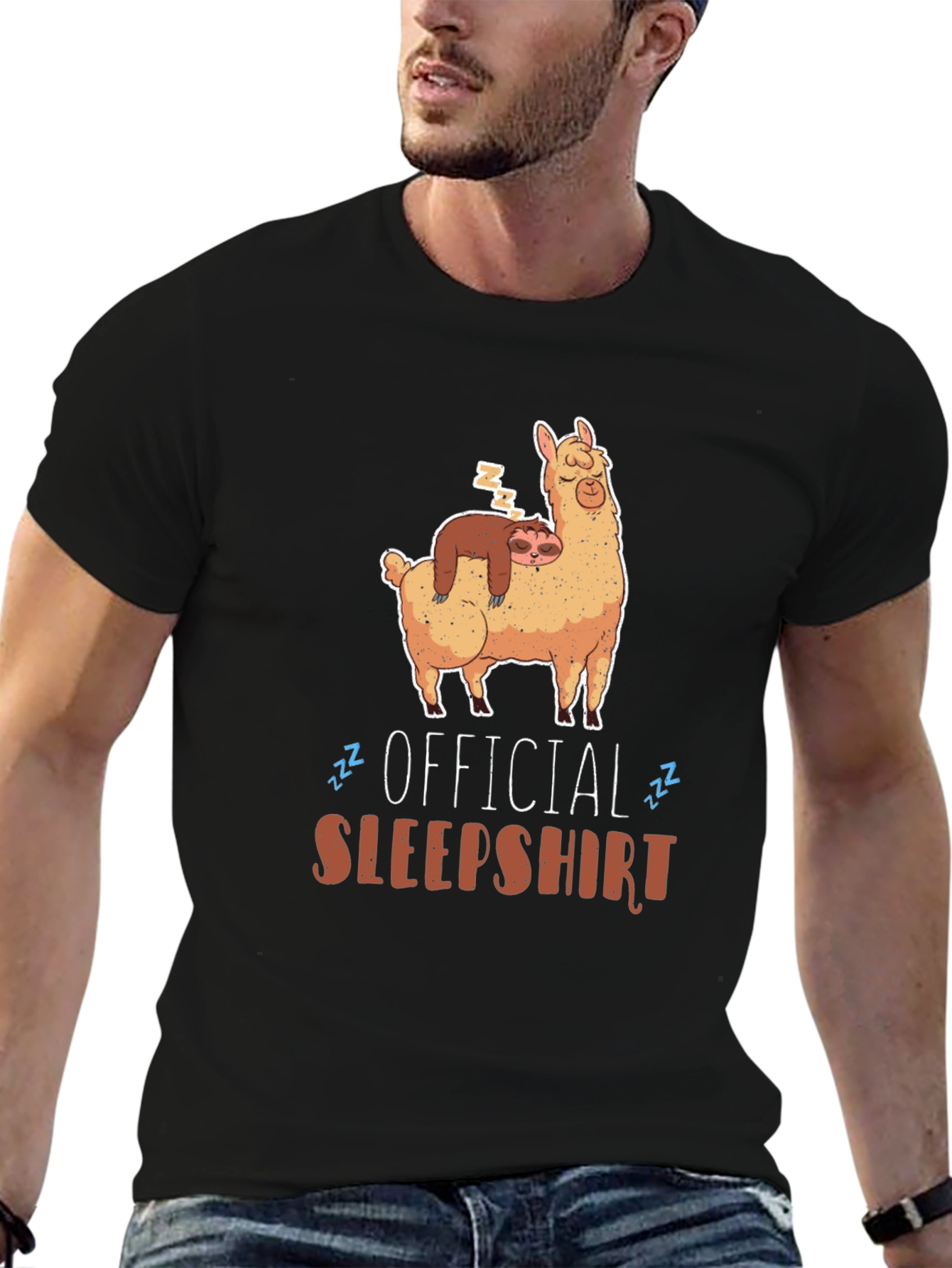 Official Sleepshirt: Sloth and Llama Graphic Tee