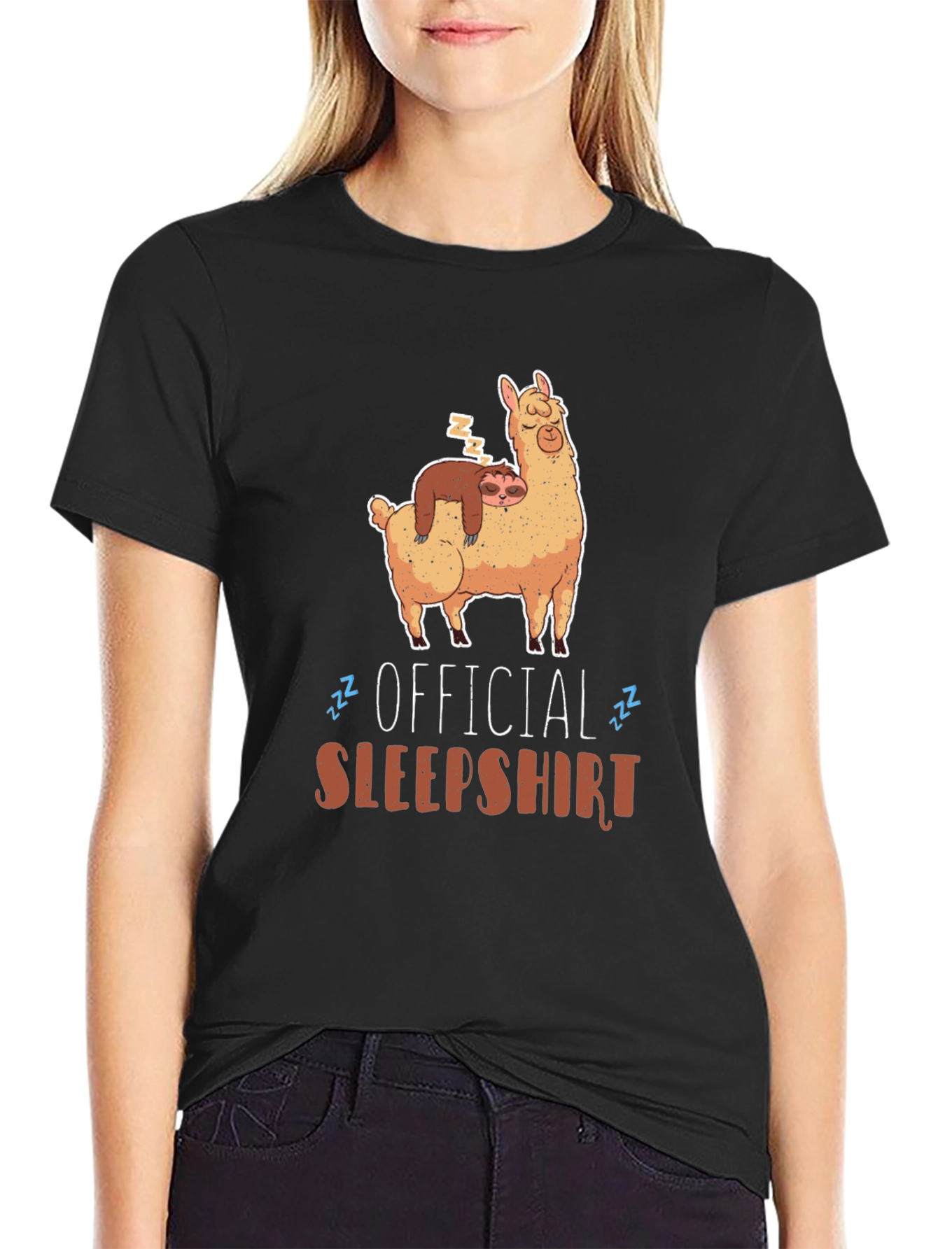 Official Sleepshirt: Sloth and Llama Graphic Tee
