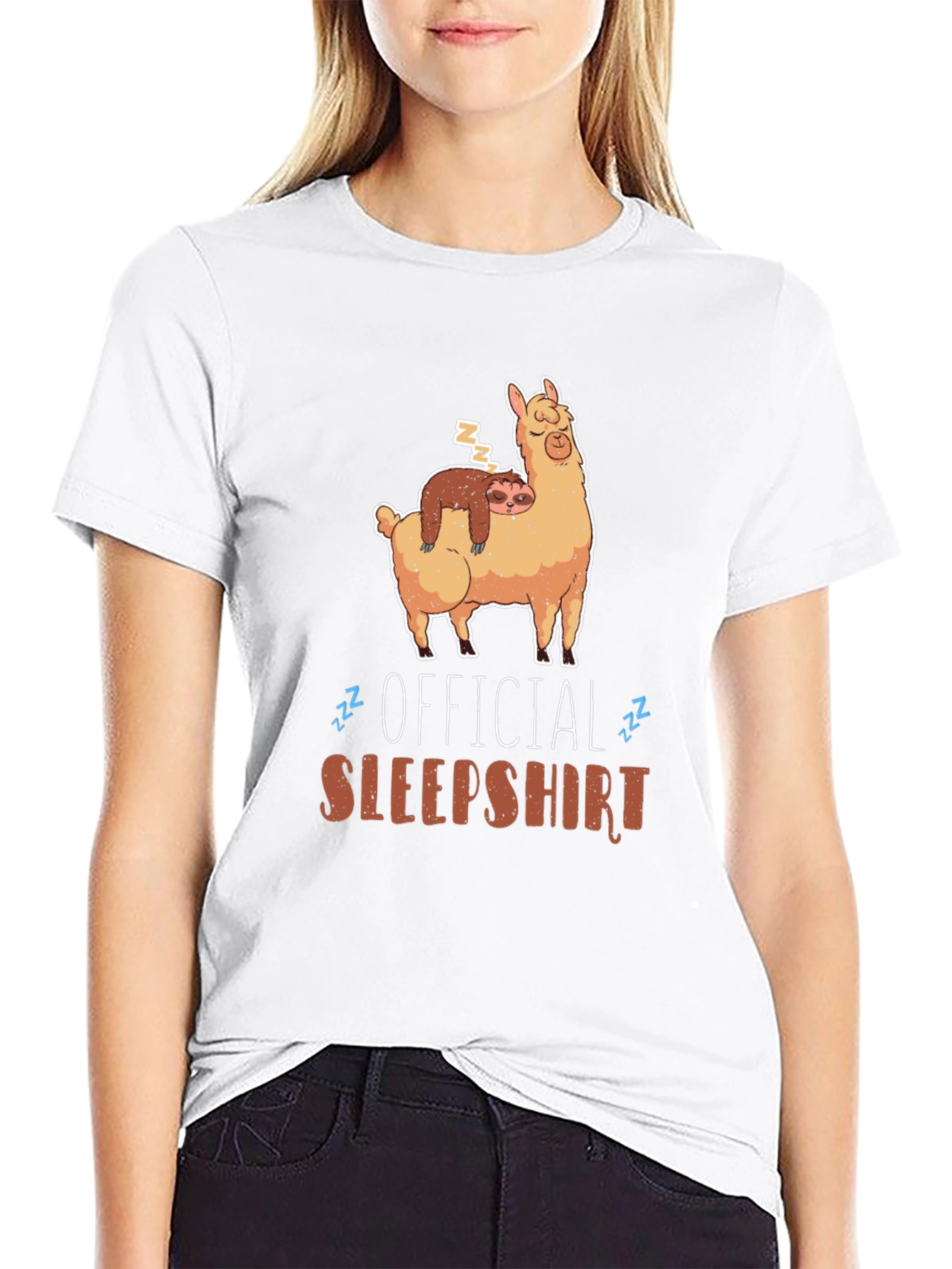 Official Sleepshirt: Sloth and Llama Graphic Tee