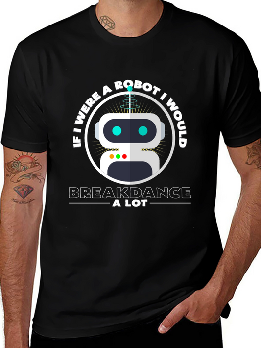 Robot Breakdance T-Shirt - Fun Graphic Tee
