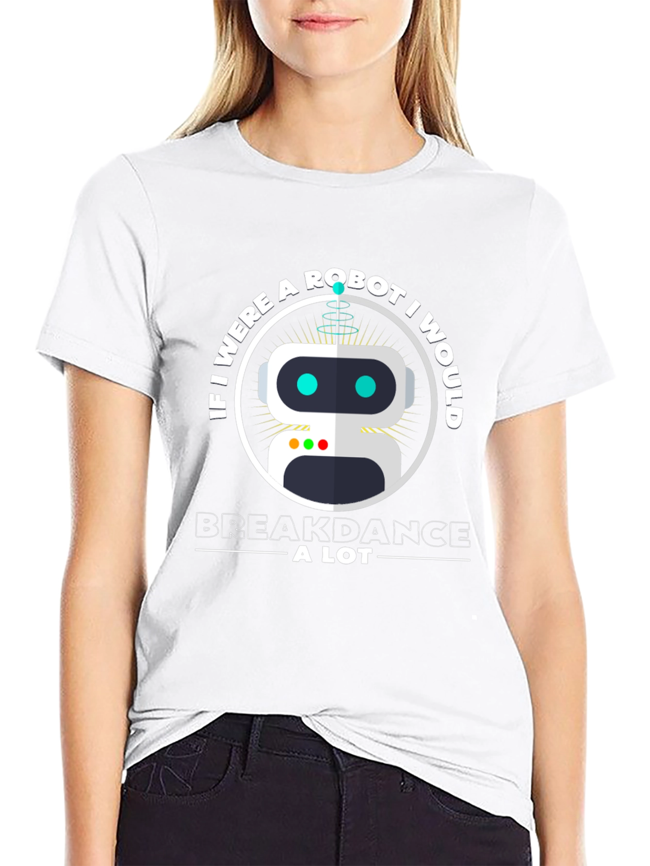 Robot Breakdance T-Shirt - Fun Graphic Tee