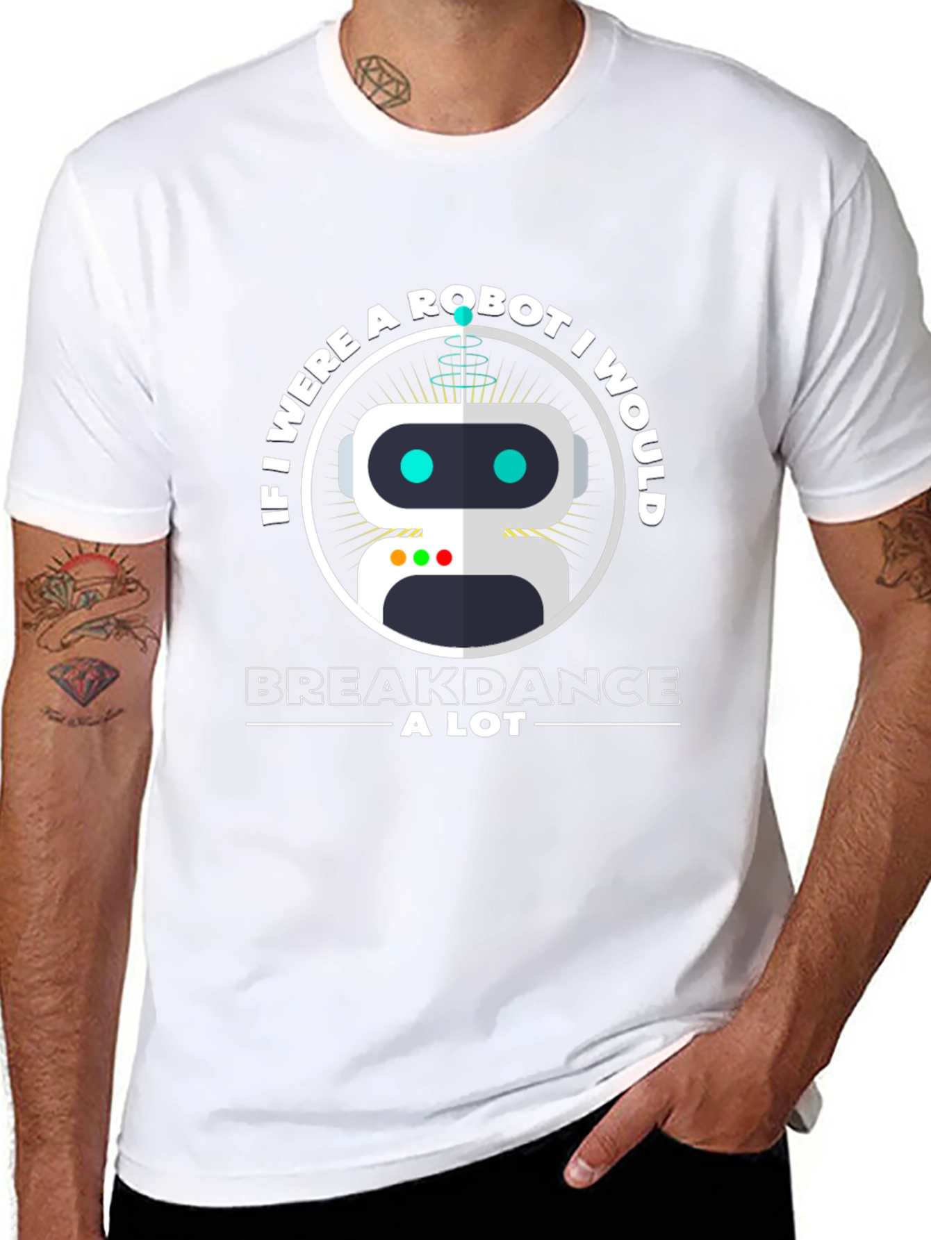 Robot Breakdance T-Shirt - Fun Graphic Tee