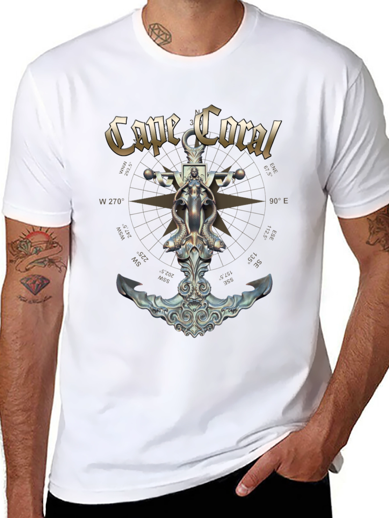Cape Coral Nautical Anchor T-Shirt