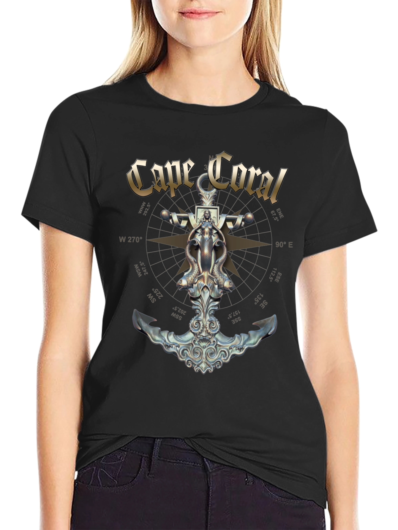 Cape Coral Nautical Anchor T-Shirt