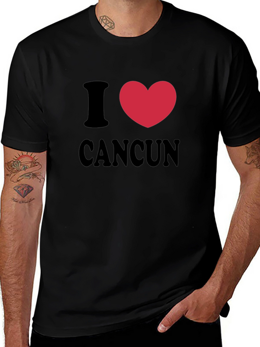 I Love Cancun T-Shirt - Heart Graphic Tee