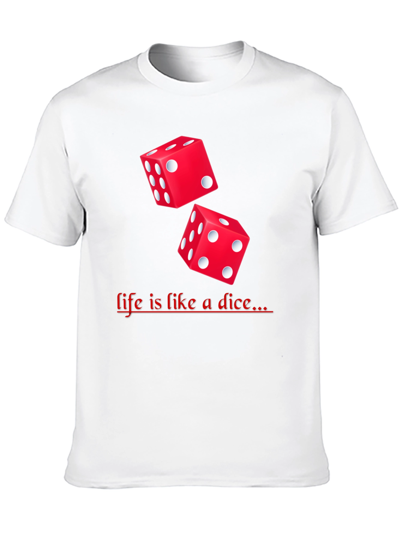 Dice Graphic Black T-Shirt - Lifes a Game!