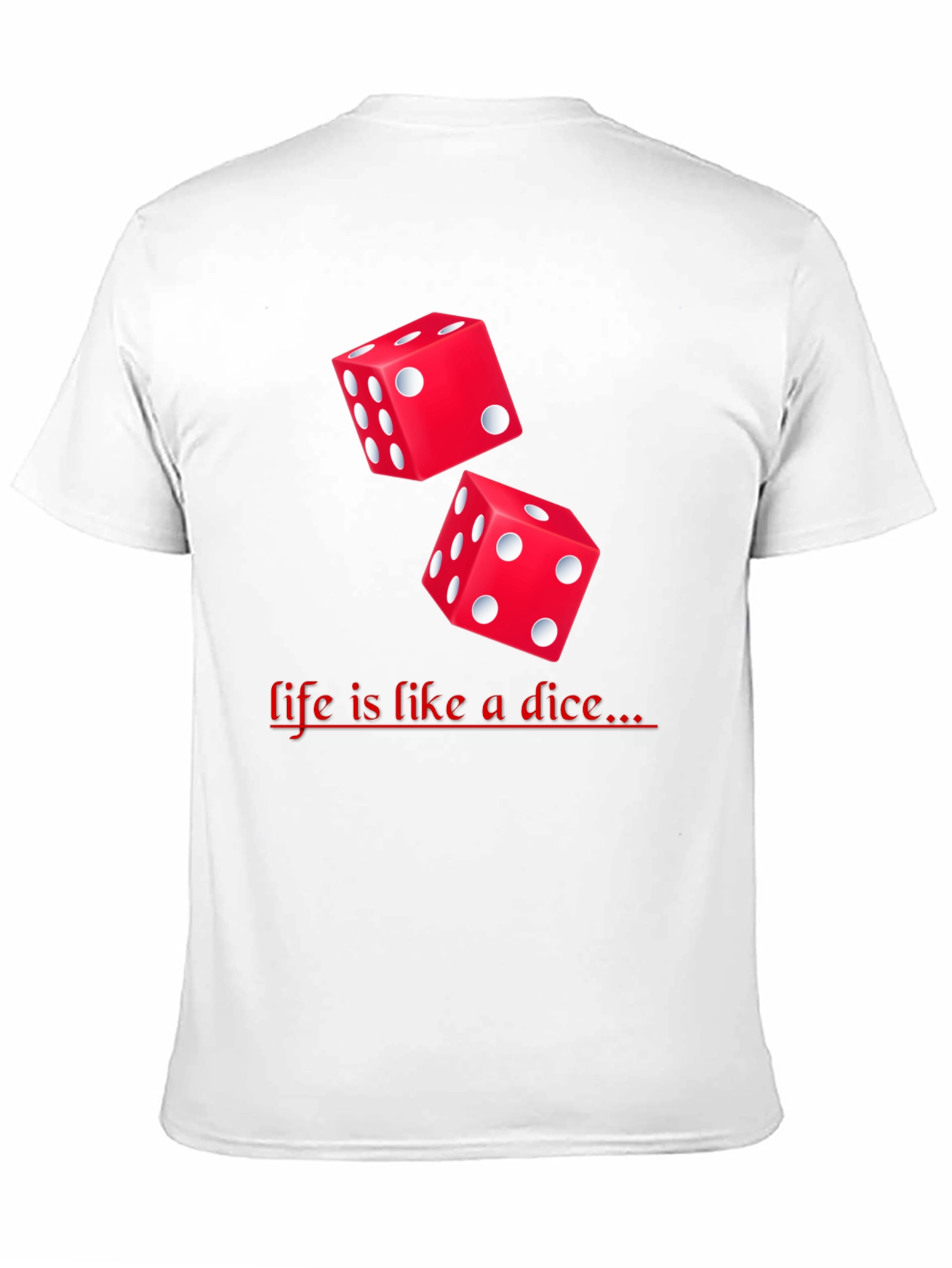 Dice Graphic Black T-Shirt - Lifes a Game!