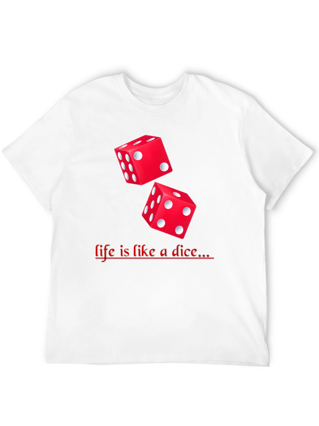 Dice Graphic Black T-Shirt - Lifes a Game!