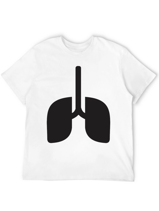 Lungs Graphic Black Tee - Breathe Easy Style