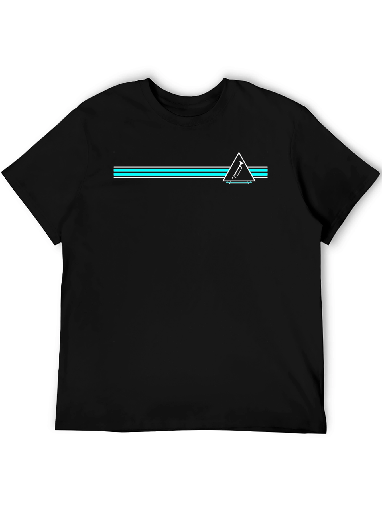 Modern Black Tee with Graphic Design