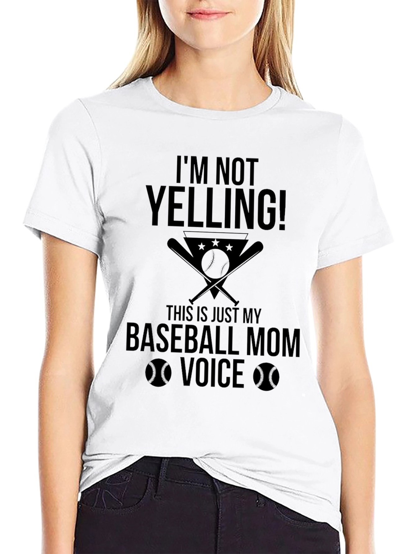 Baseball Mom Voice Graphic T-Shirt