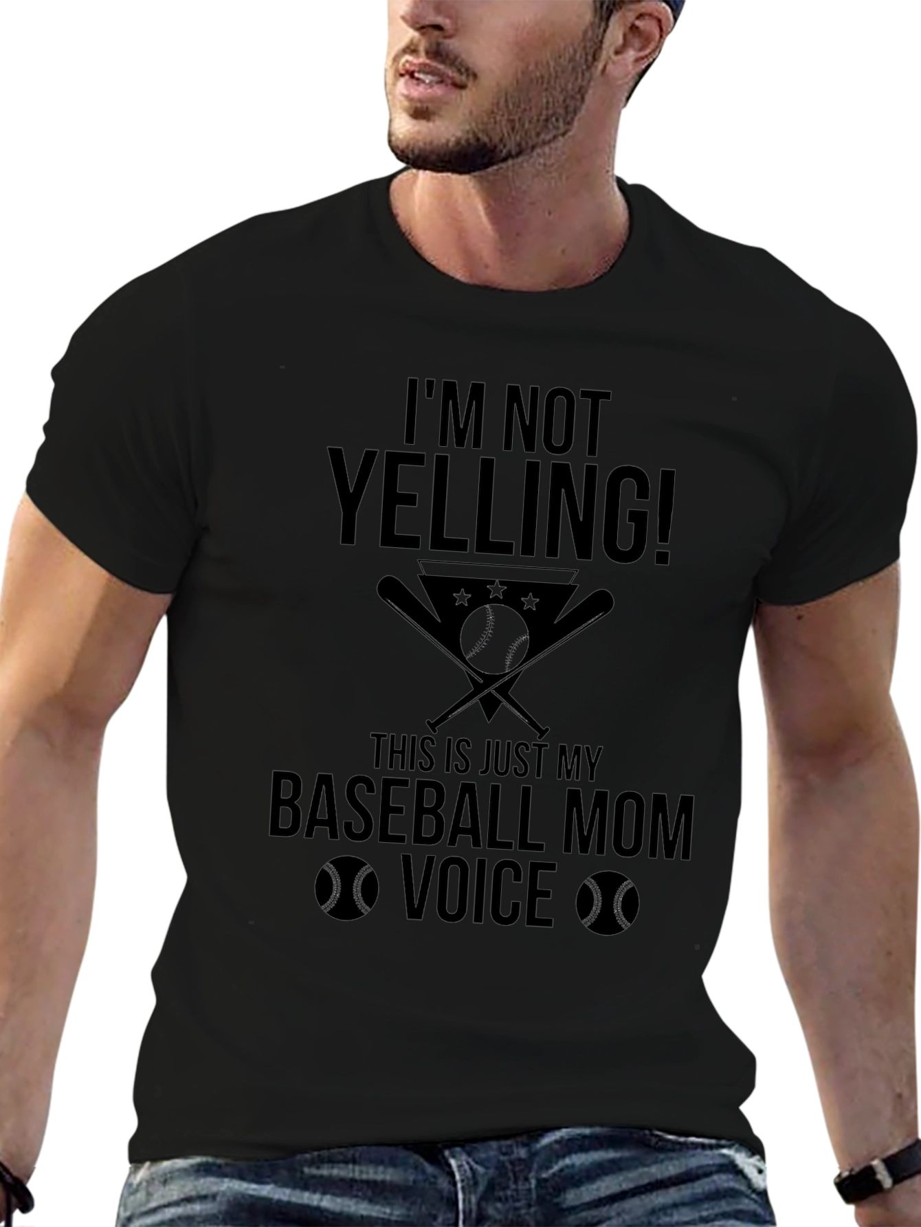 Baseball Mom Voice Graphic T-Shirt