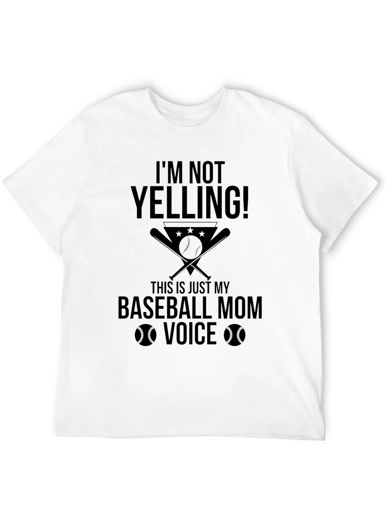 Baseball Mom Voice Graphic T-Shirt