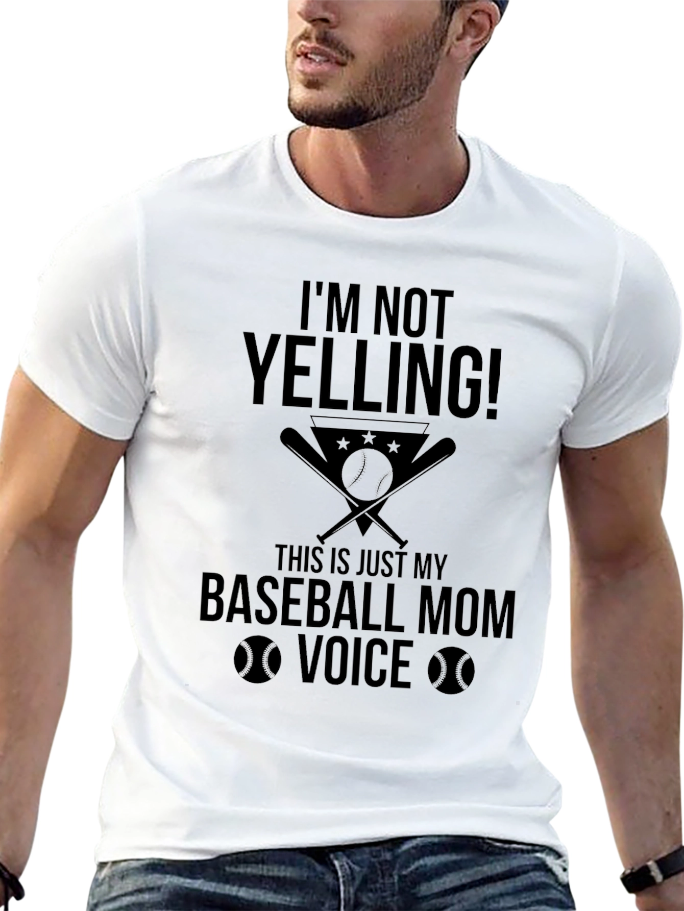 Baseball Mom Voice Graphic T-Shirt
