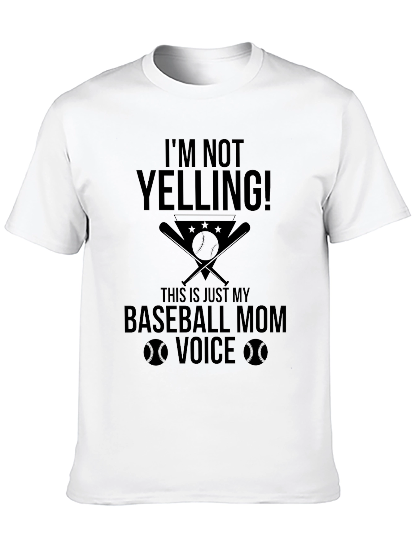 Baseball Mom Voice Graphic T-Shirt