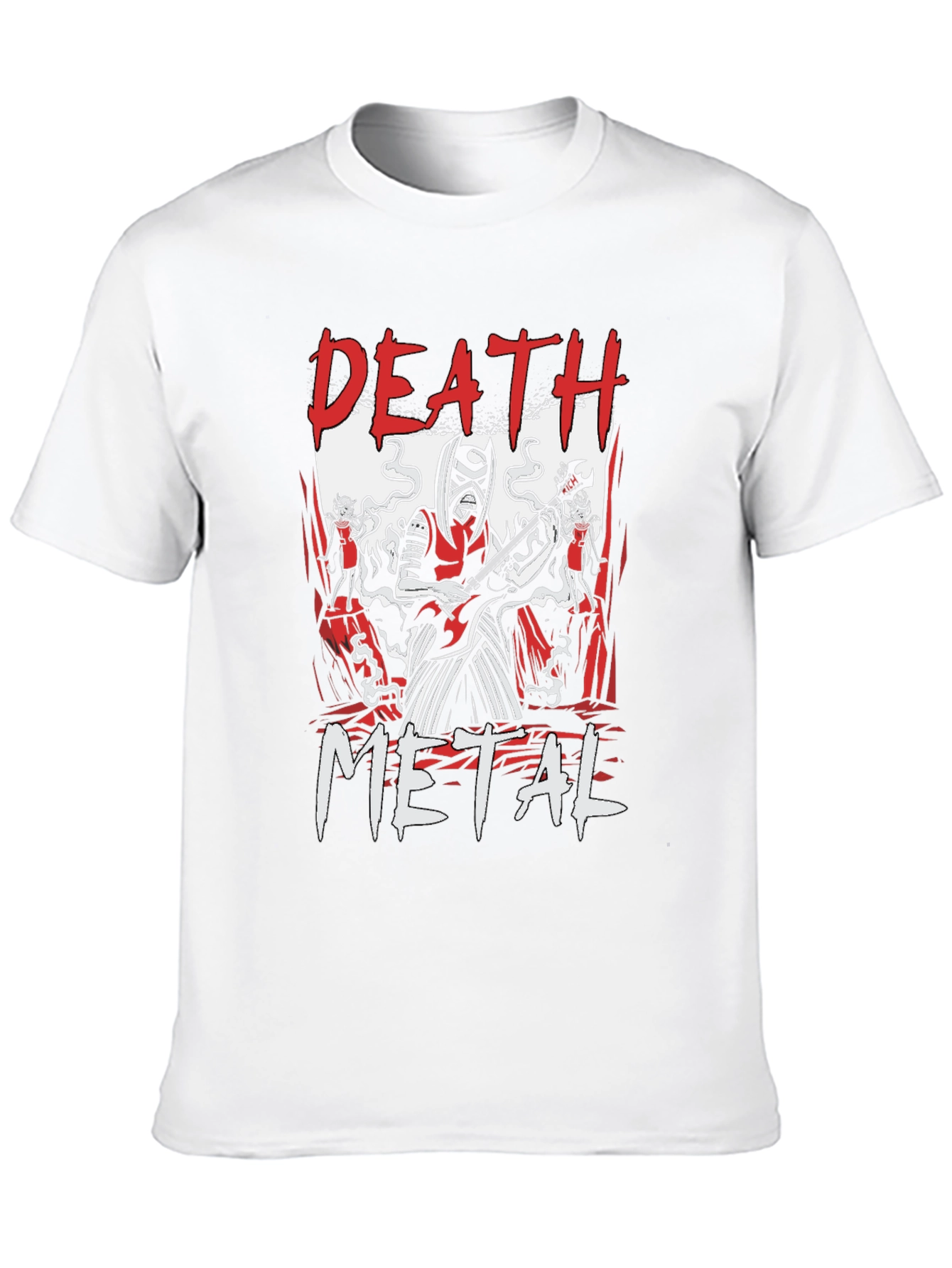 Death Metal Graphic Print Black T-Shirt