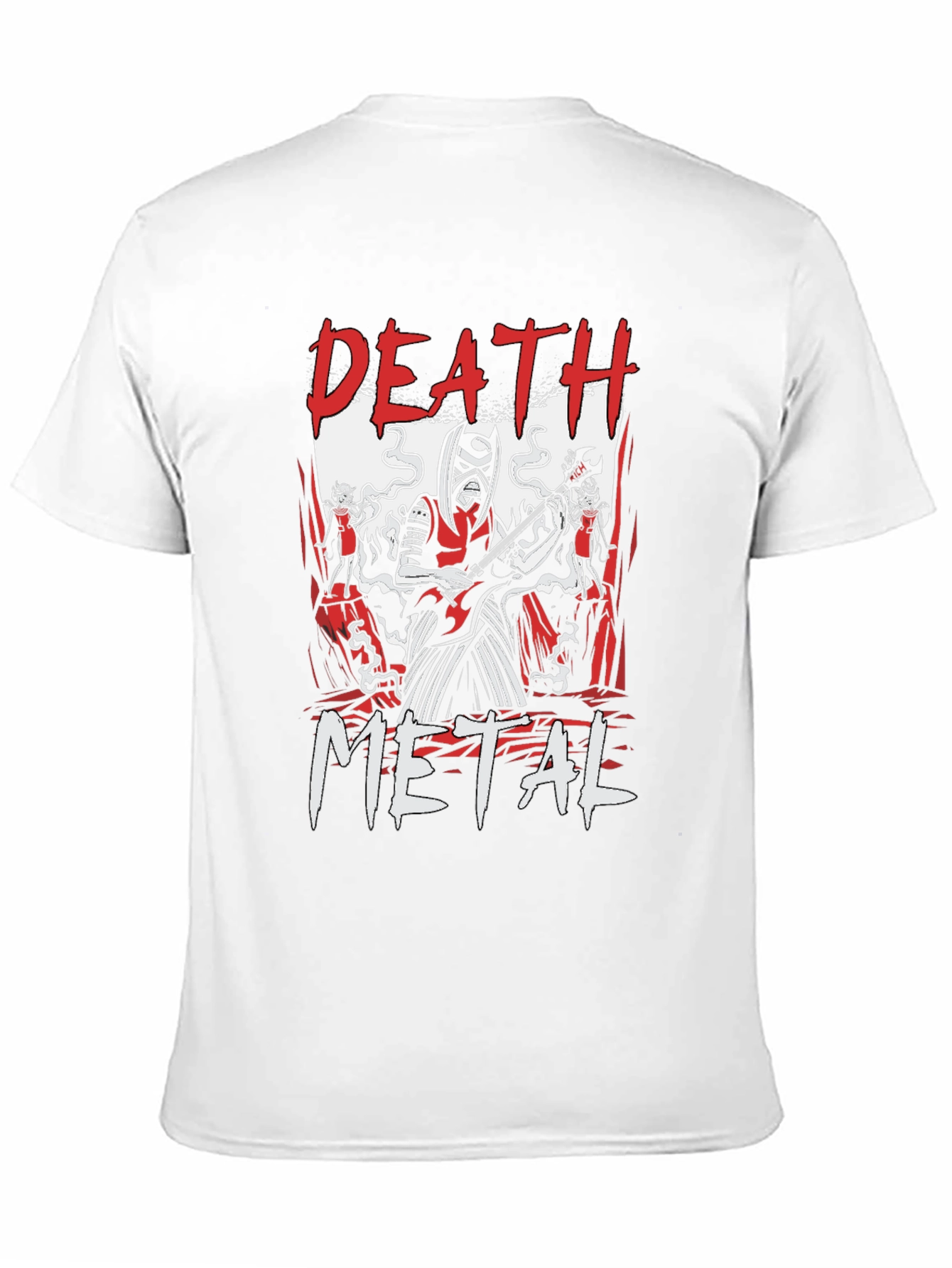 Death Metal Graphic Print Black T-Shirt
