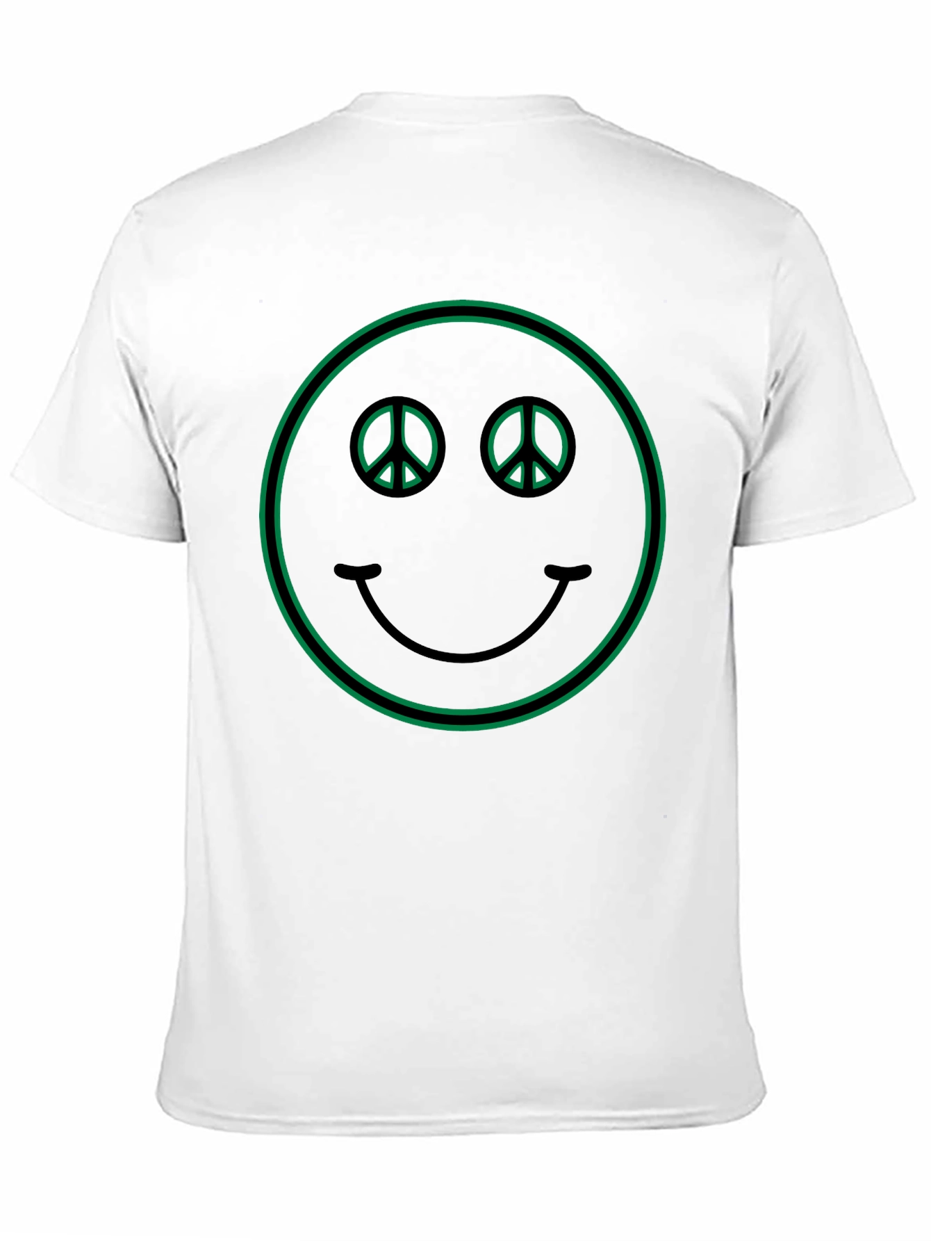 Peace Sign Smiley Face Graphic T-Shirt