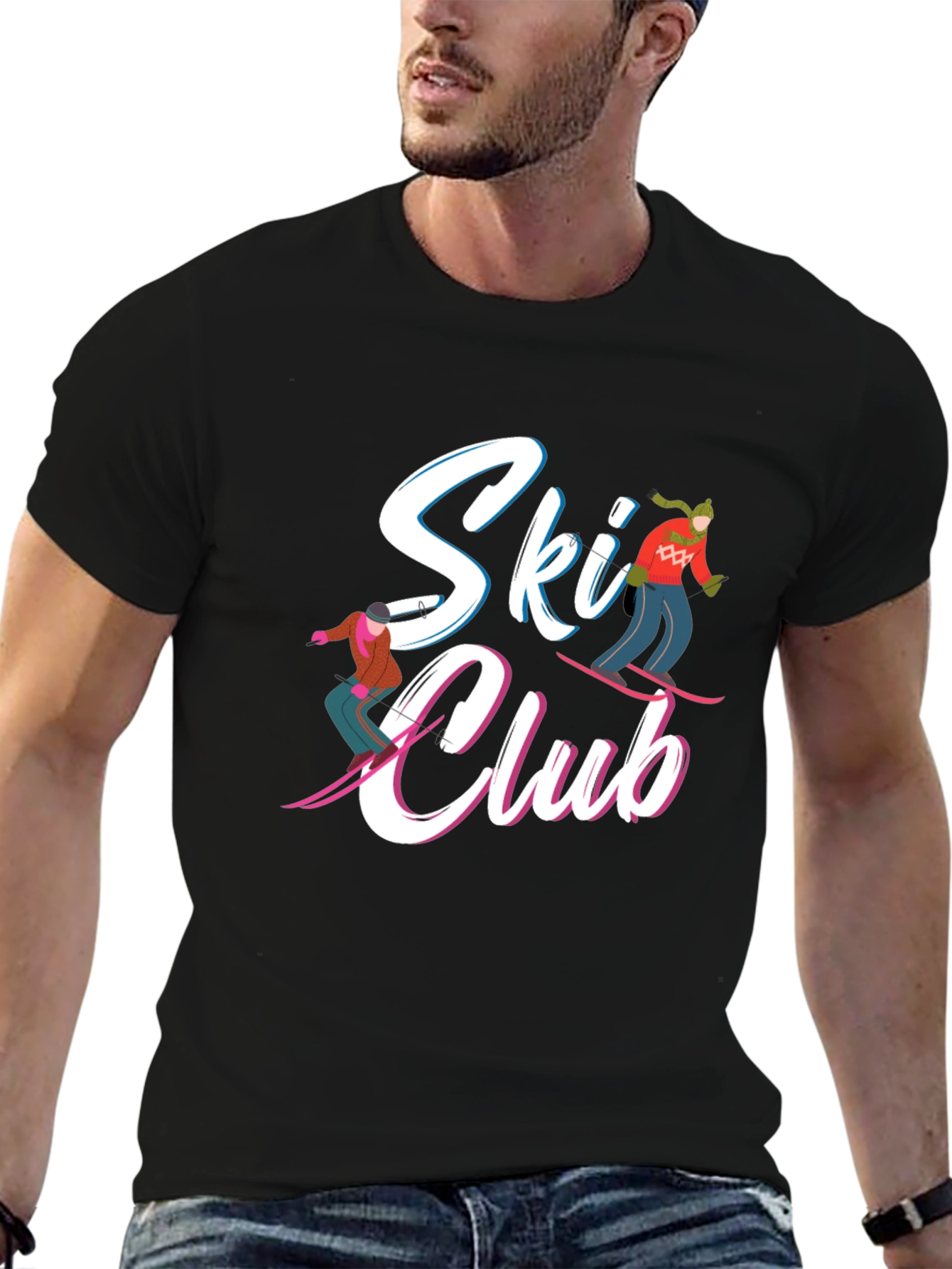 Ski Club Graphic T-Shirt - Winter Sports Apparel