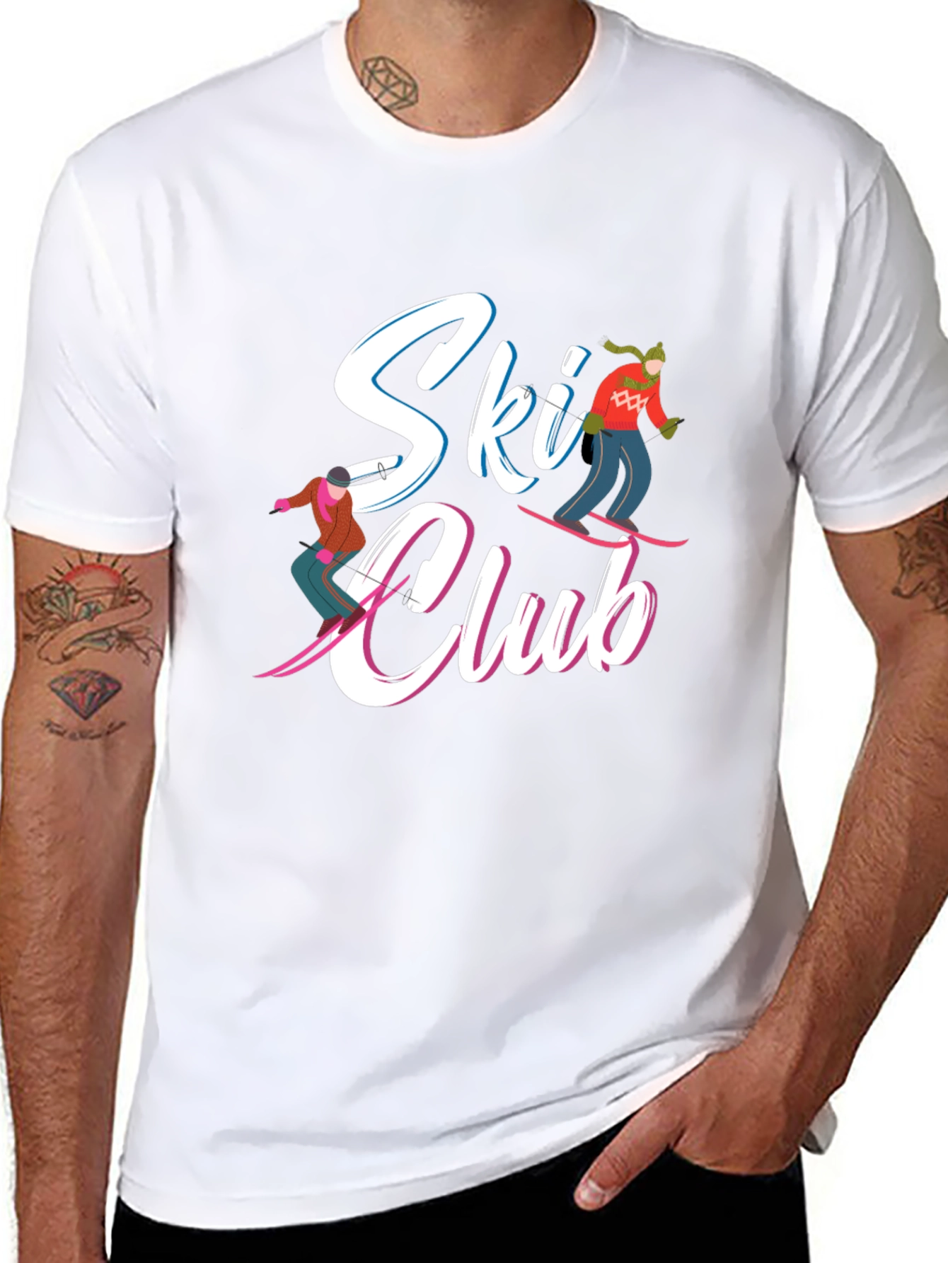 Ski Club Graphic T-Shirt - Winter Sports Apparel
