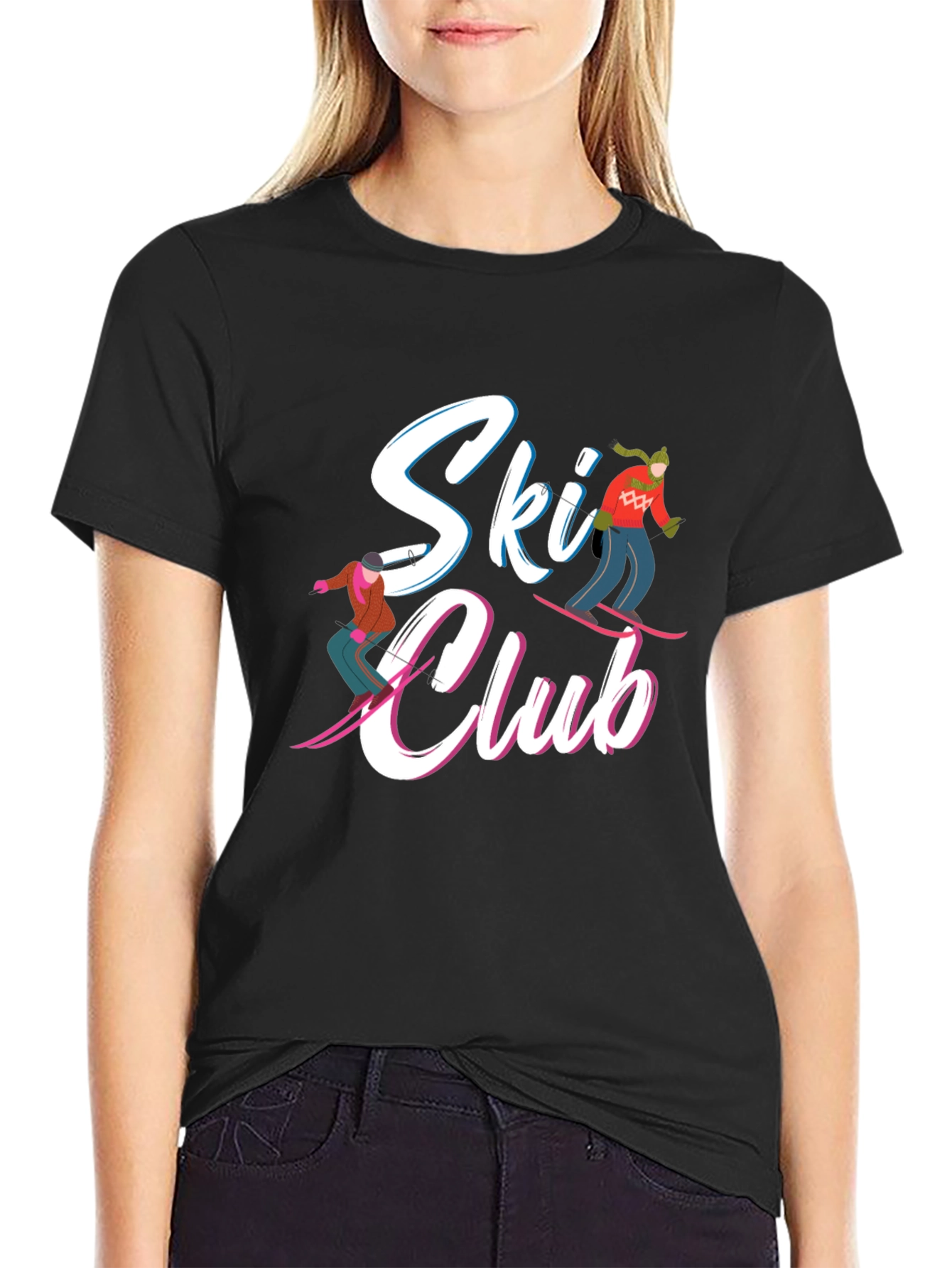Ski Club Graphic T-Shirt - Winter Sports Apparel
