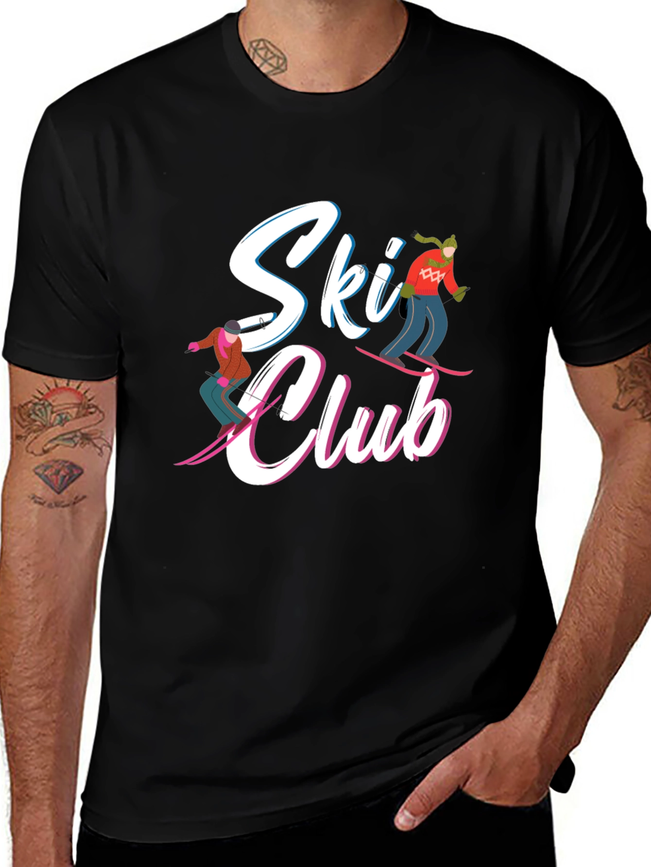 Ski Club Graphic T-Shirt - Winter Sports Apparel