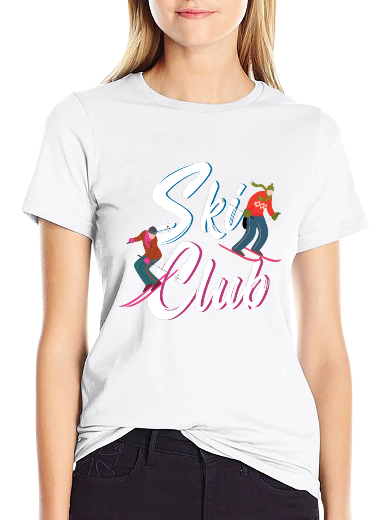 Ski Club Graphic T-Shirt - Winter Sports Apparel