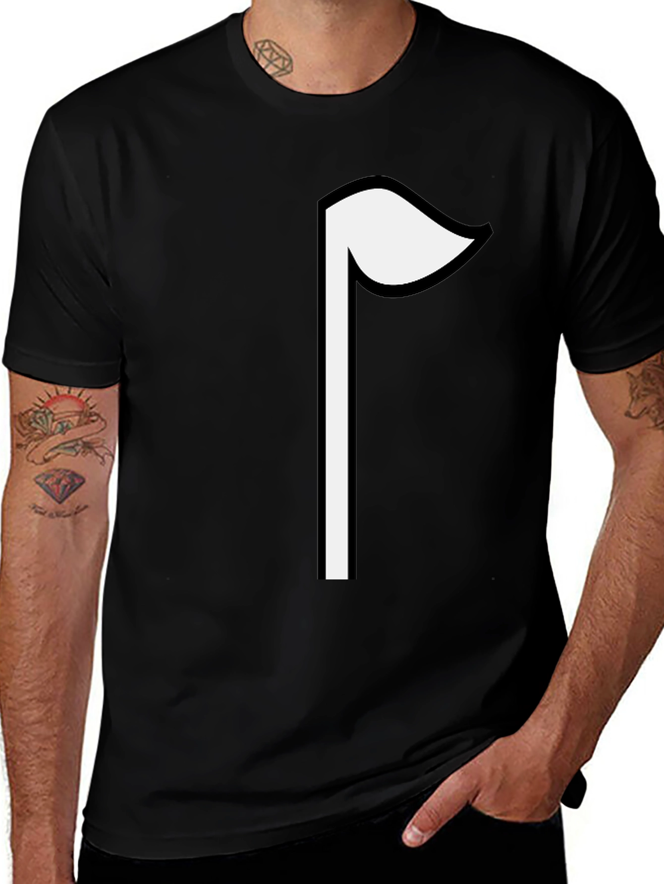 Golf Flag Graphic Tee - Minimalist Style