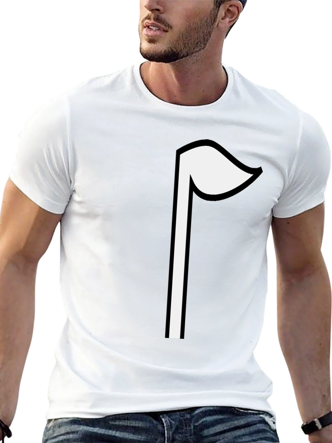 Golf Flag Graphic Tee - Minimalist Style