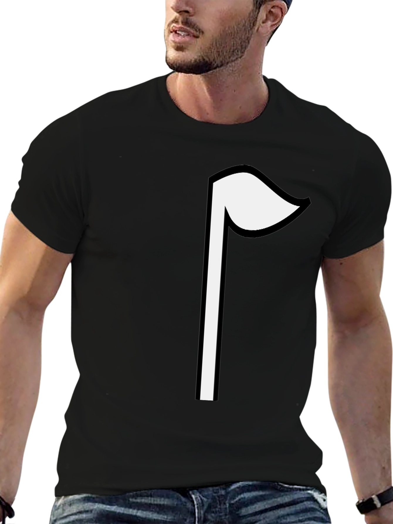 Golf Flag Graphic Tee - Minimalist Style