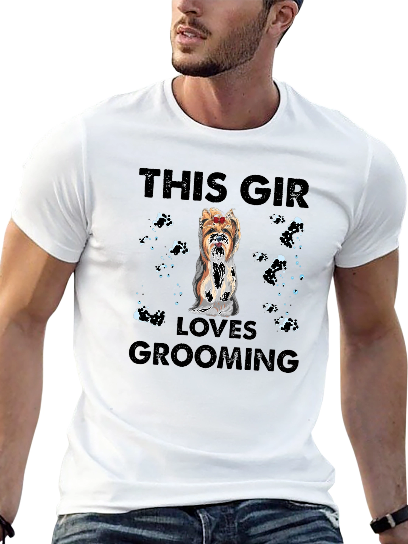 Dog Grooming T-Shirt - This Girl Loves Grooming