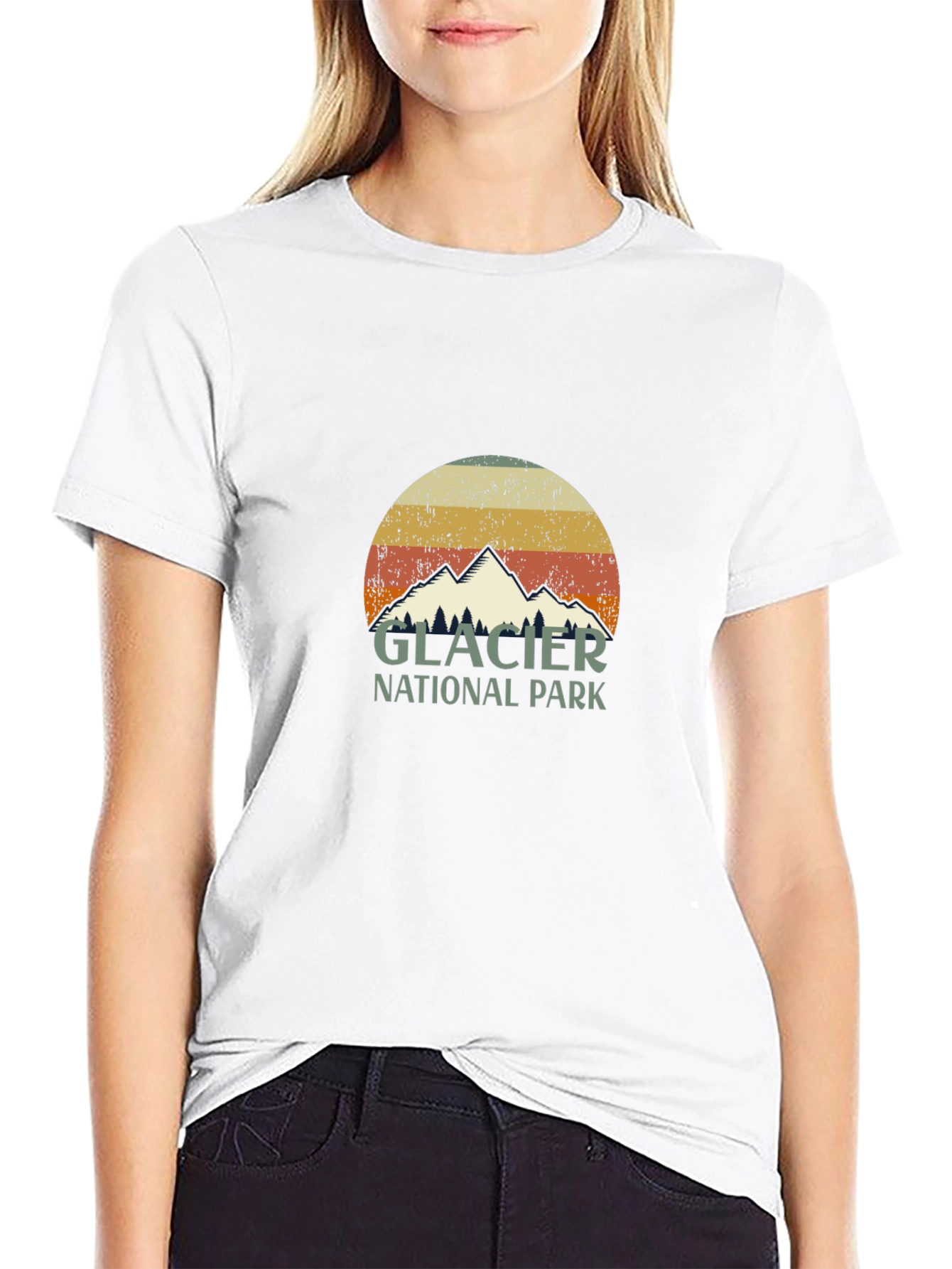 Glacier National Park Retro Graphic Tee
