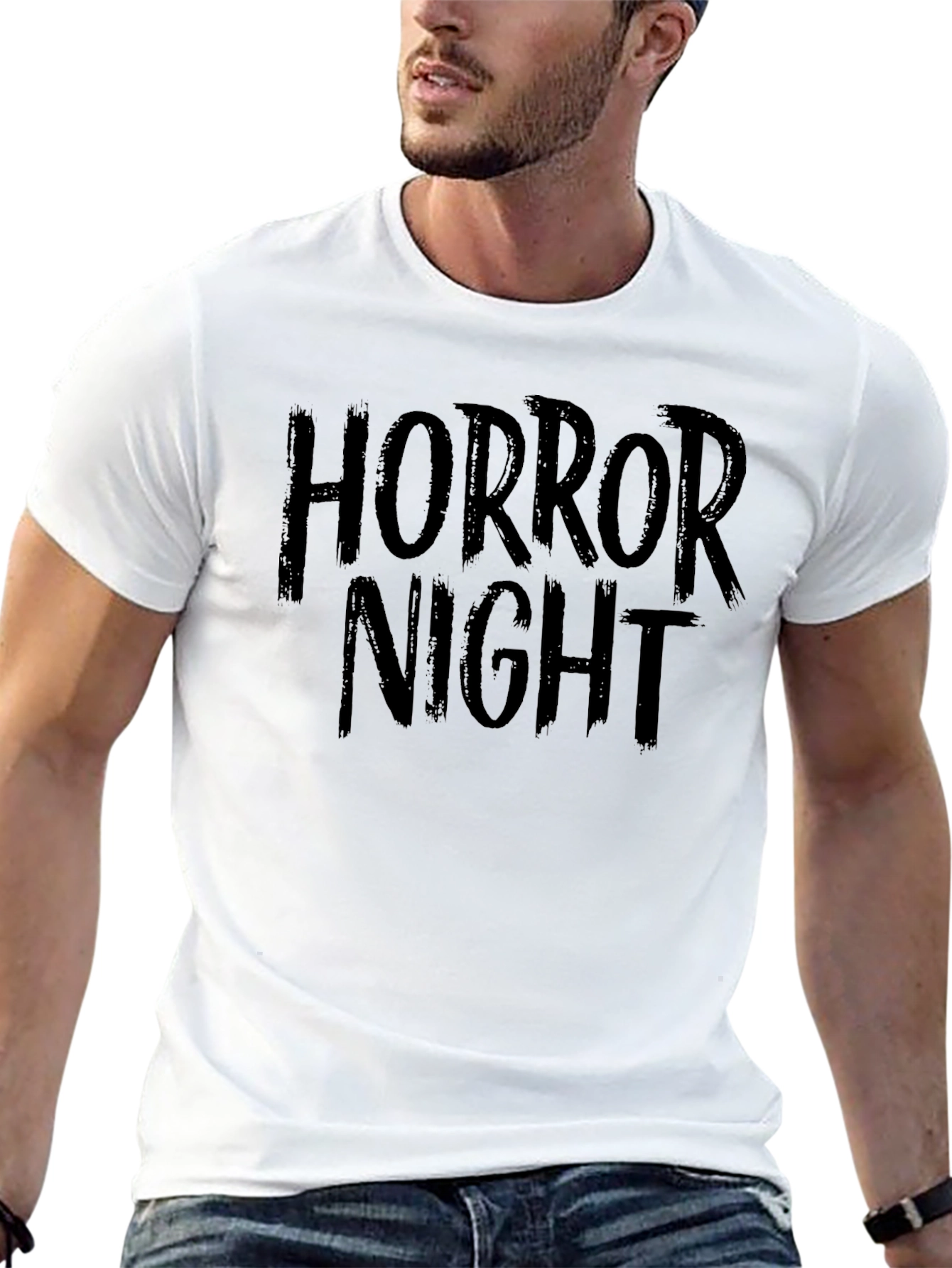 Horror Night Black Graphic Tee