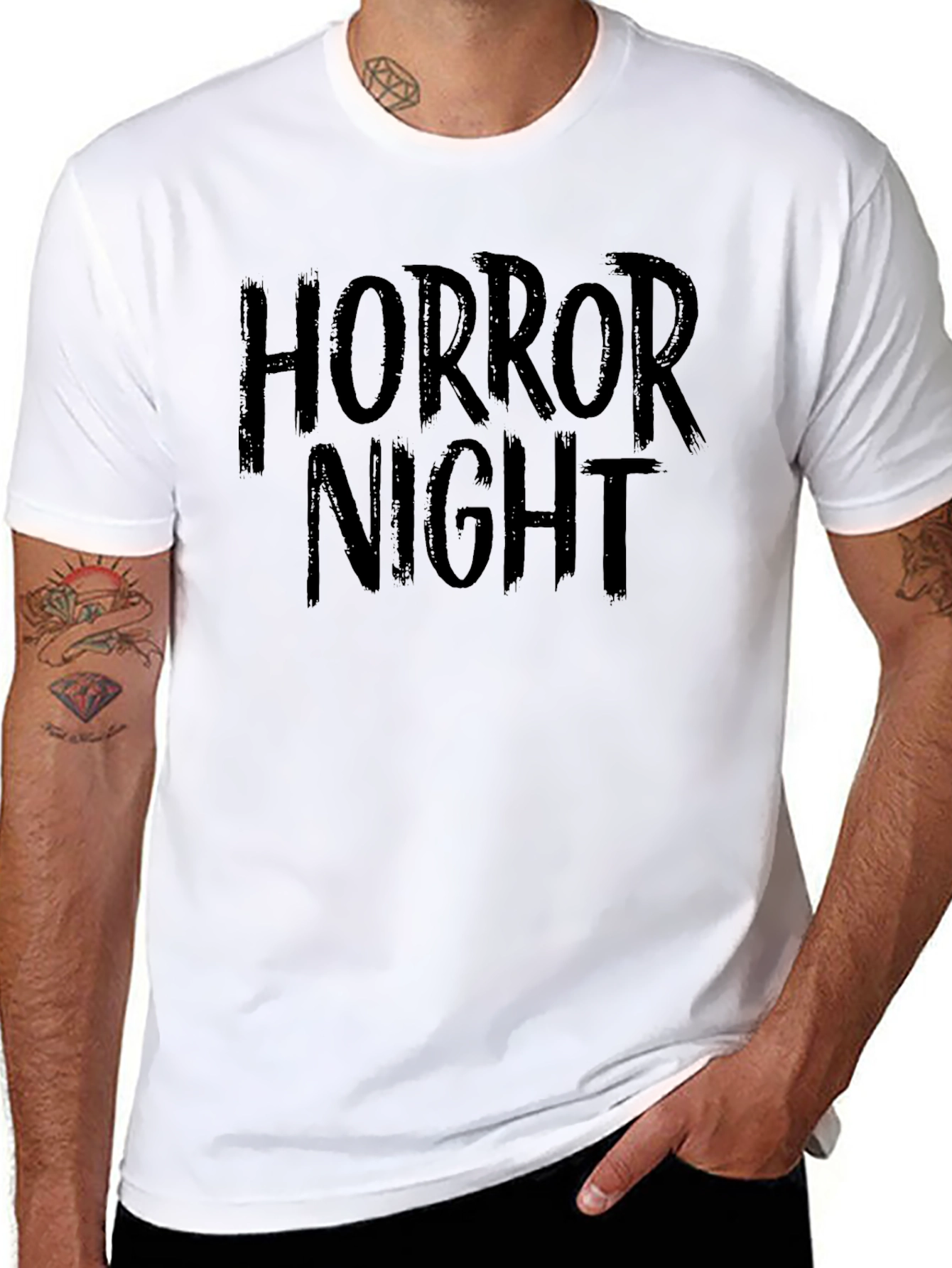 Horror Night Black Graphic Tee