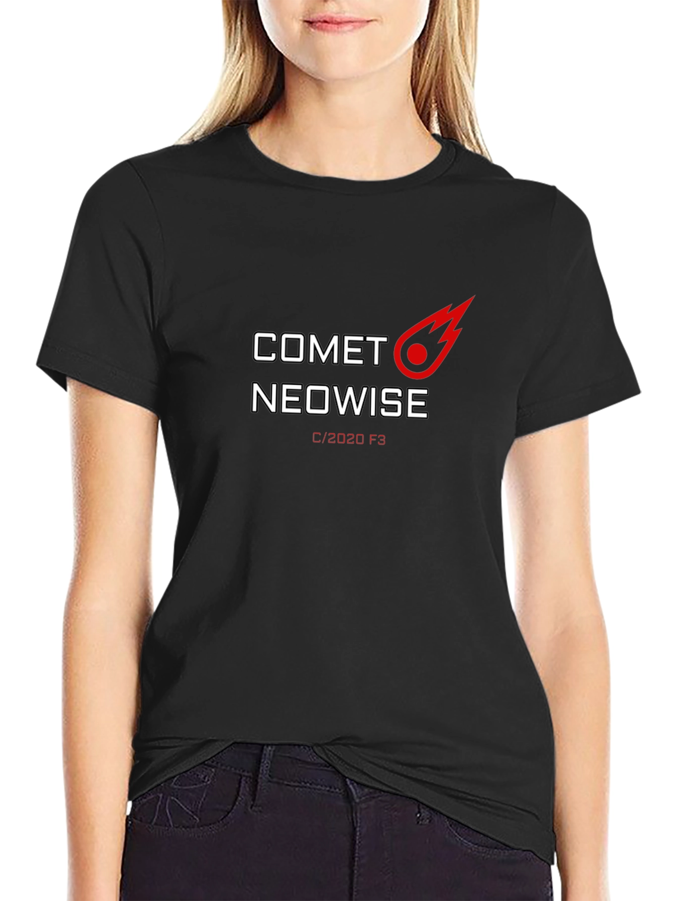 Comet Neowise Graphic Black T-Shirt