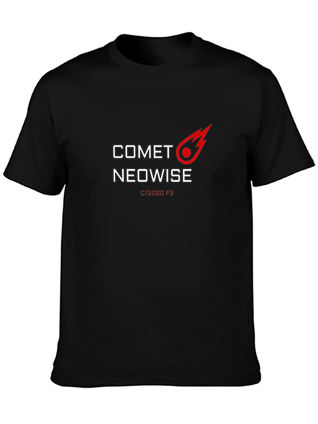 Comet Neowise Graphic Black T-Shirt