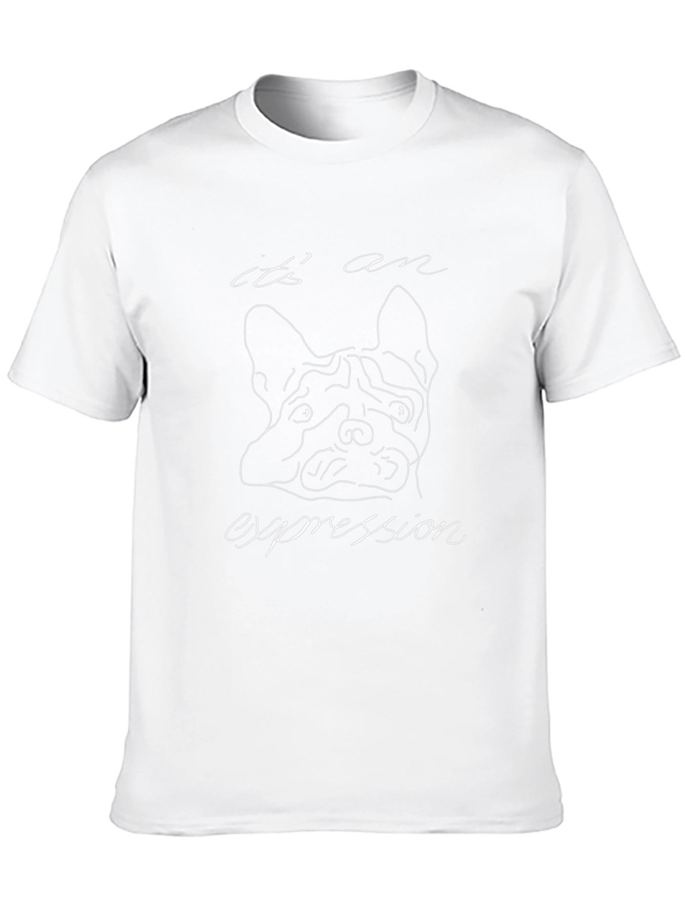 Expression Dog Graphic Tee - Black Cotton T-Shirt