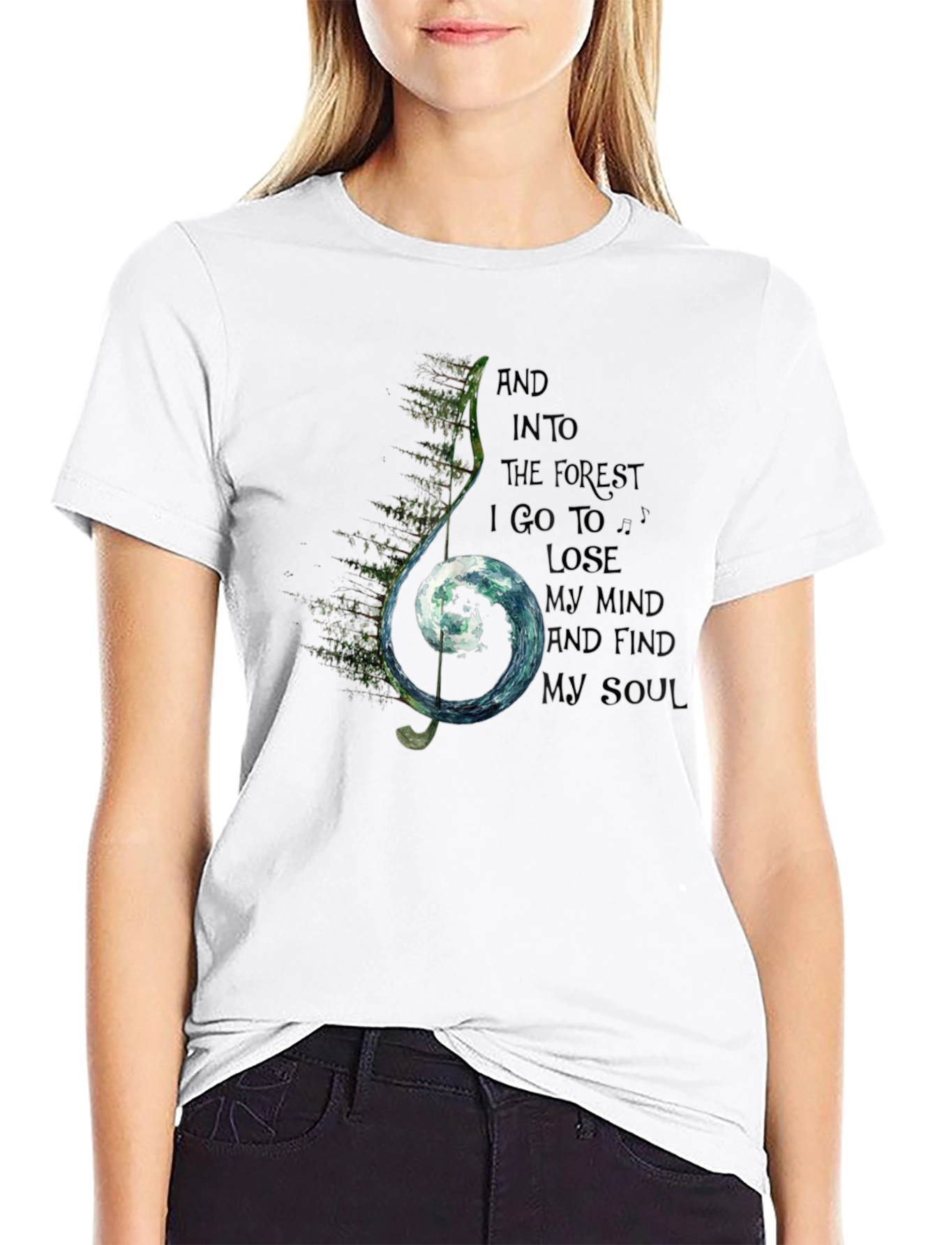 Natures Melody Black T-Shirt