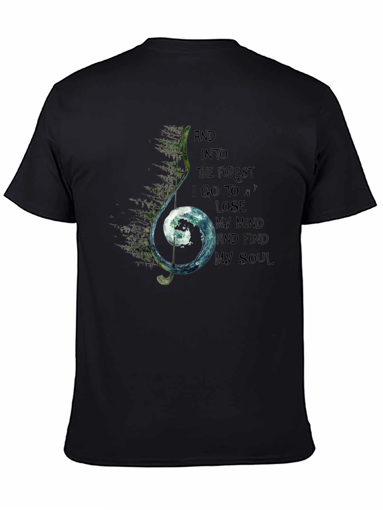 Natures Melody Black T-Shirt