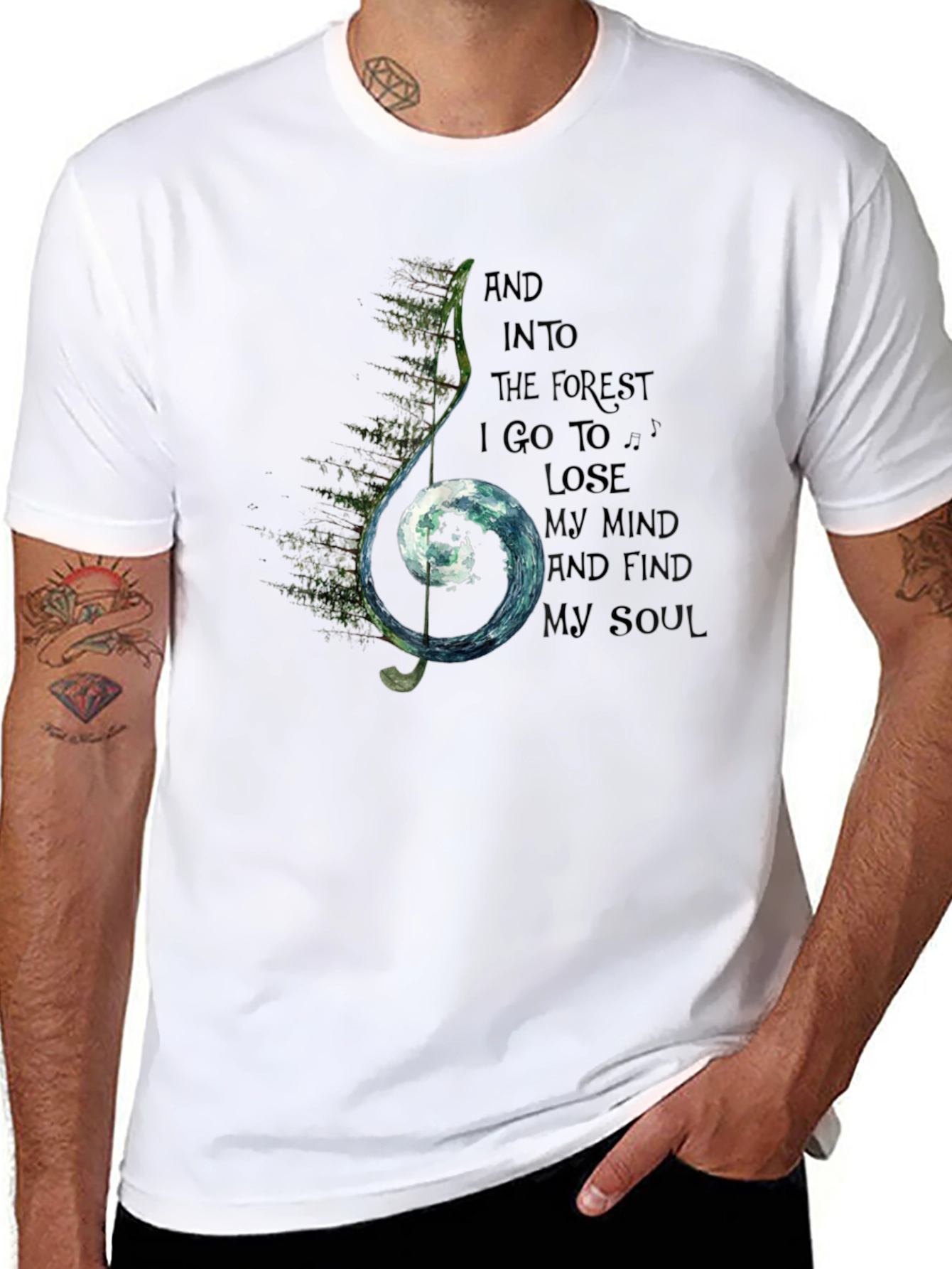 Natures Melody Black T-Shirt