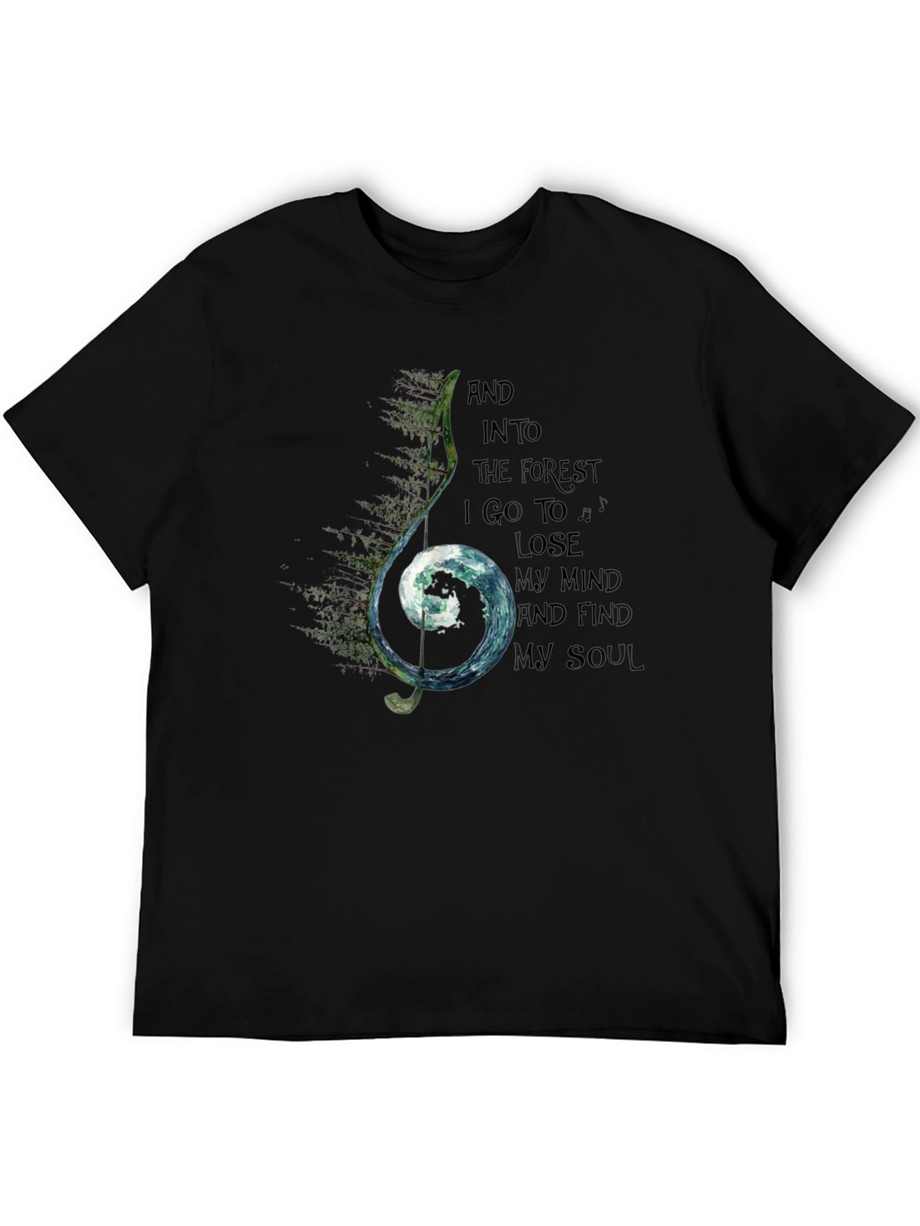 Natures Melody Black T-Shirt