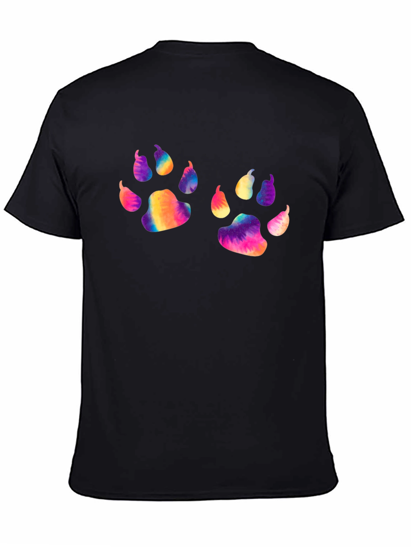 Vibrant Paw Print Tee